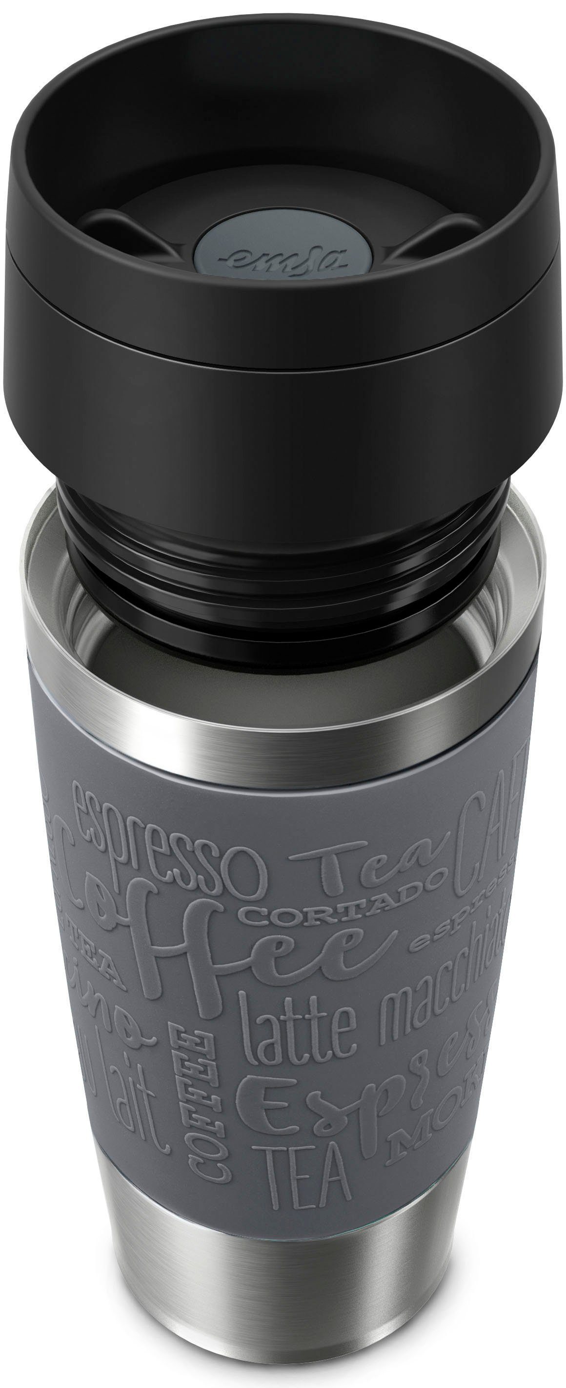 Emsa Thermosbeker Travel Mug Classic, met 360° drinkopening 4u heet, 8u koud - 360 ml / 6u heet, 12u koud - 500 ml, 100% dicht