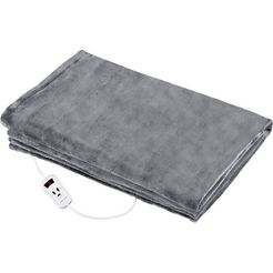 proficare elektrische deken warmtedeken voor langdurige en gelijkmatige warmte (soepel, zacht en huidvriendelijk) grijs