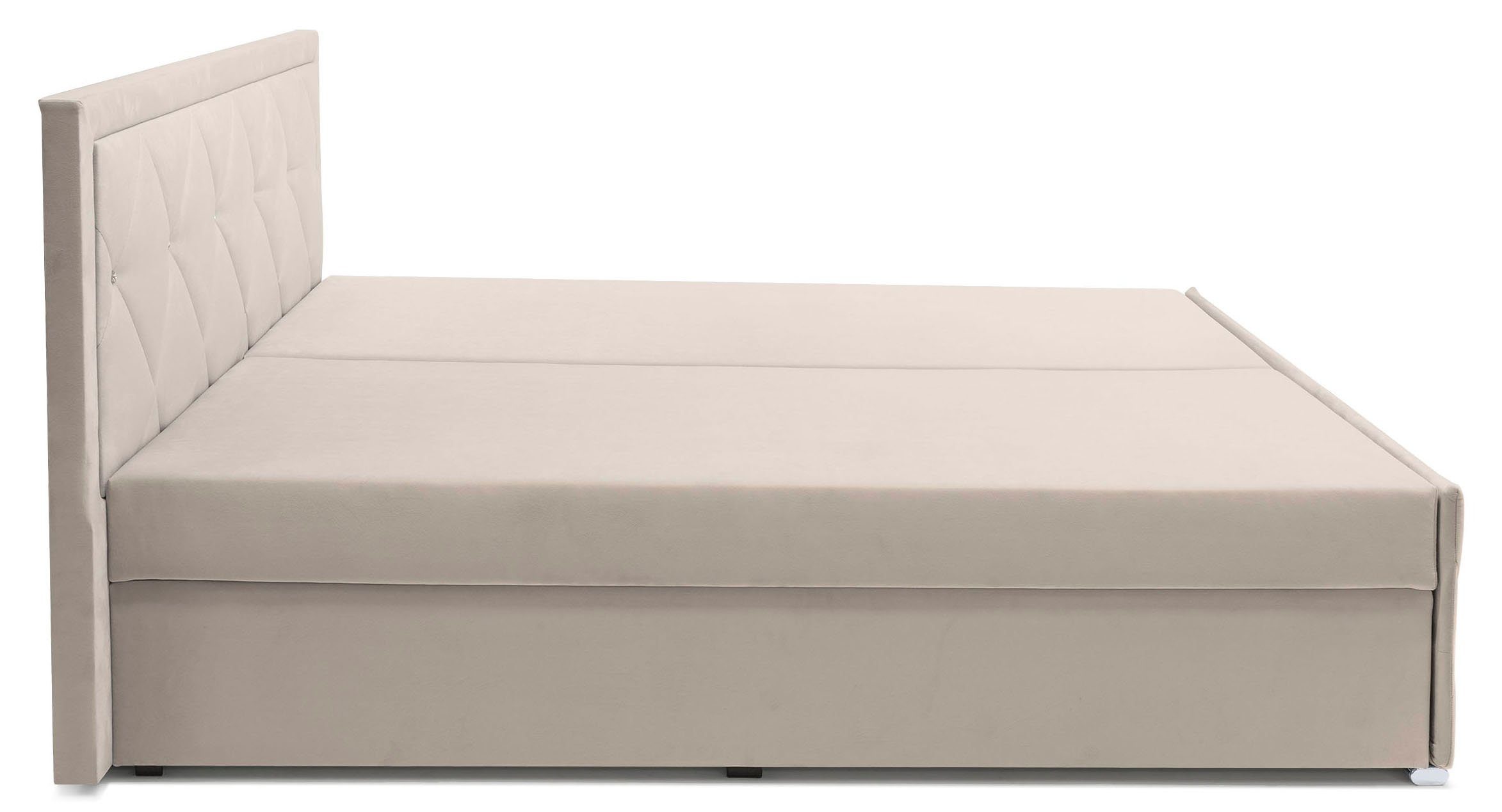 Leonique Boxspring Alfie, bestseller! Inclusief bedlade & topper Optioneel met knoopstiksels of strassstenen, H2, H3 en H4 verkrijgbaar