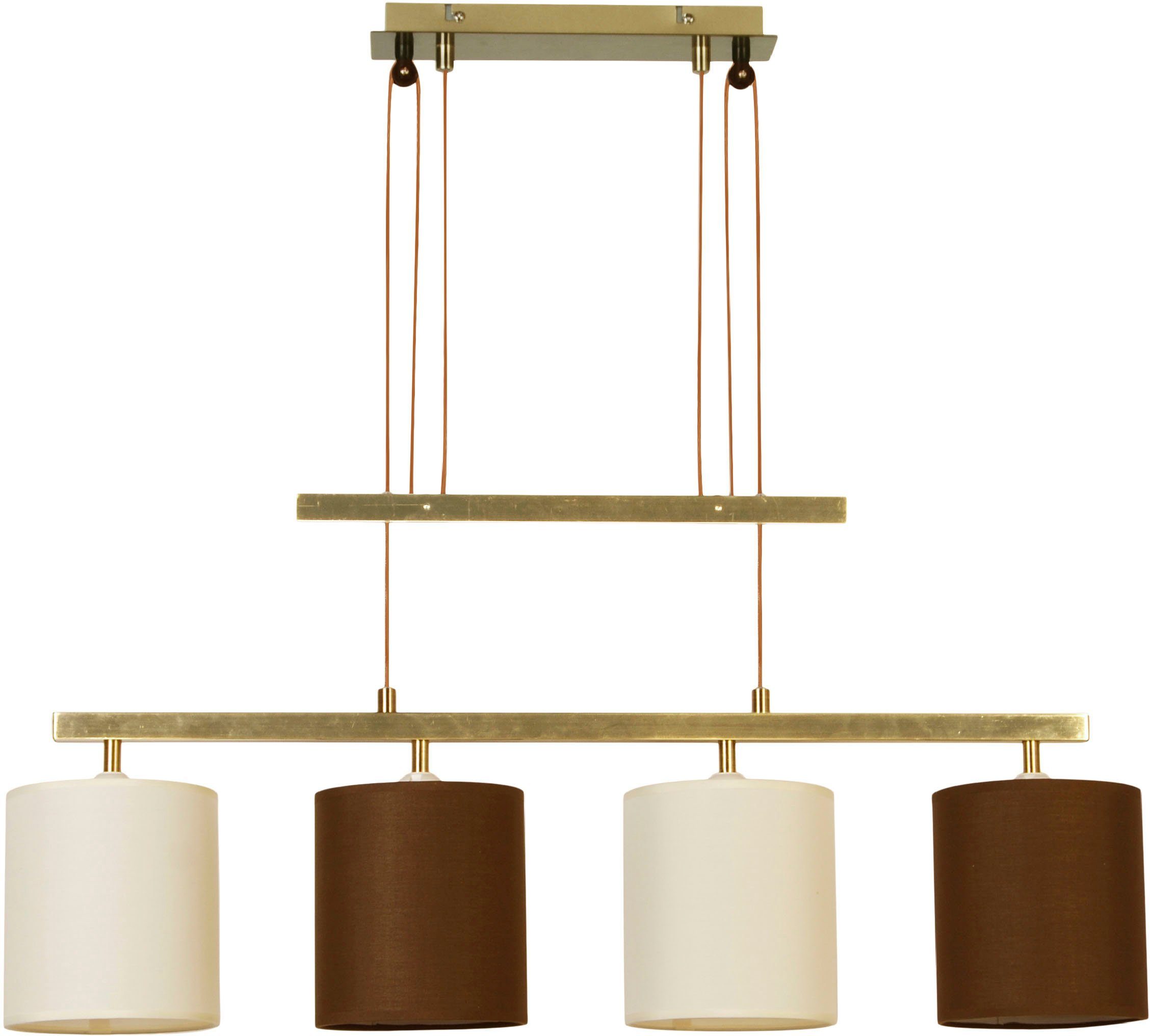 näve Hanglamp Tilde verstelbaar, staal/textiel, hoogte: 116 cm, excl. 4x e27 max. 40w (1 stuk)