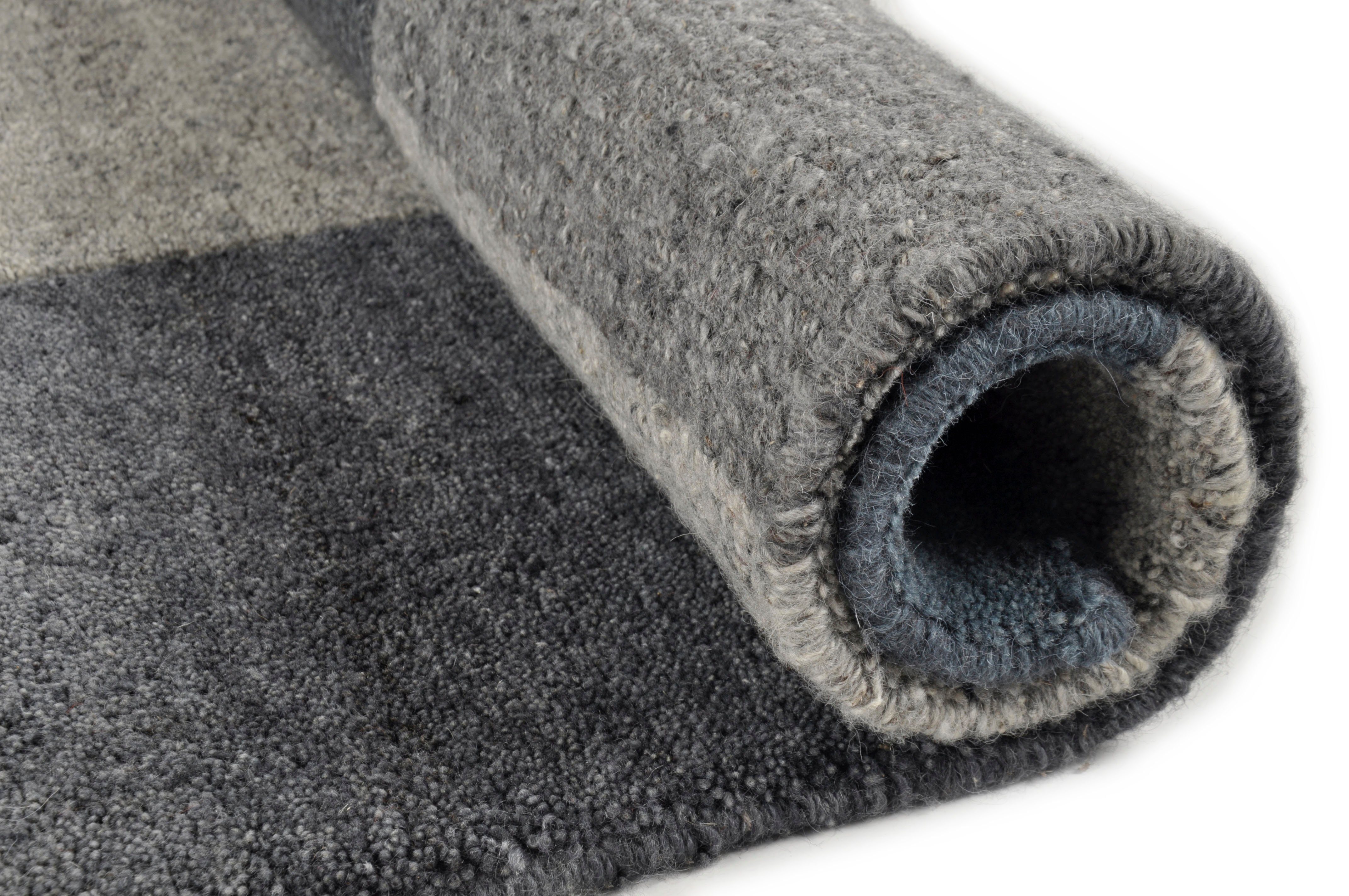 THEKO Wollen kleed Dalas - 7709 zuivere wol, met de hand geknoopt, patchworkdesign