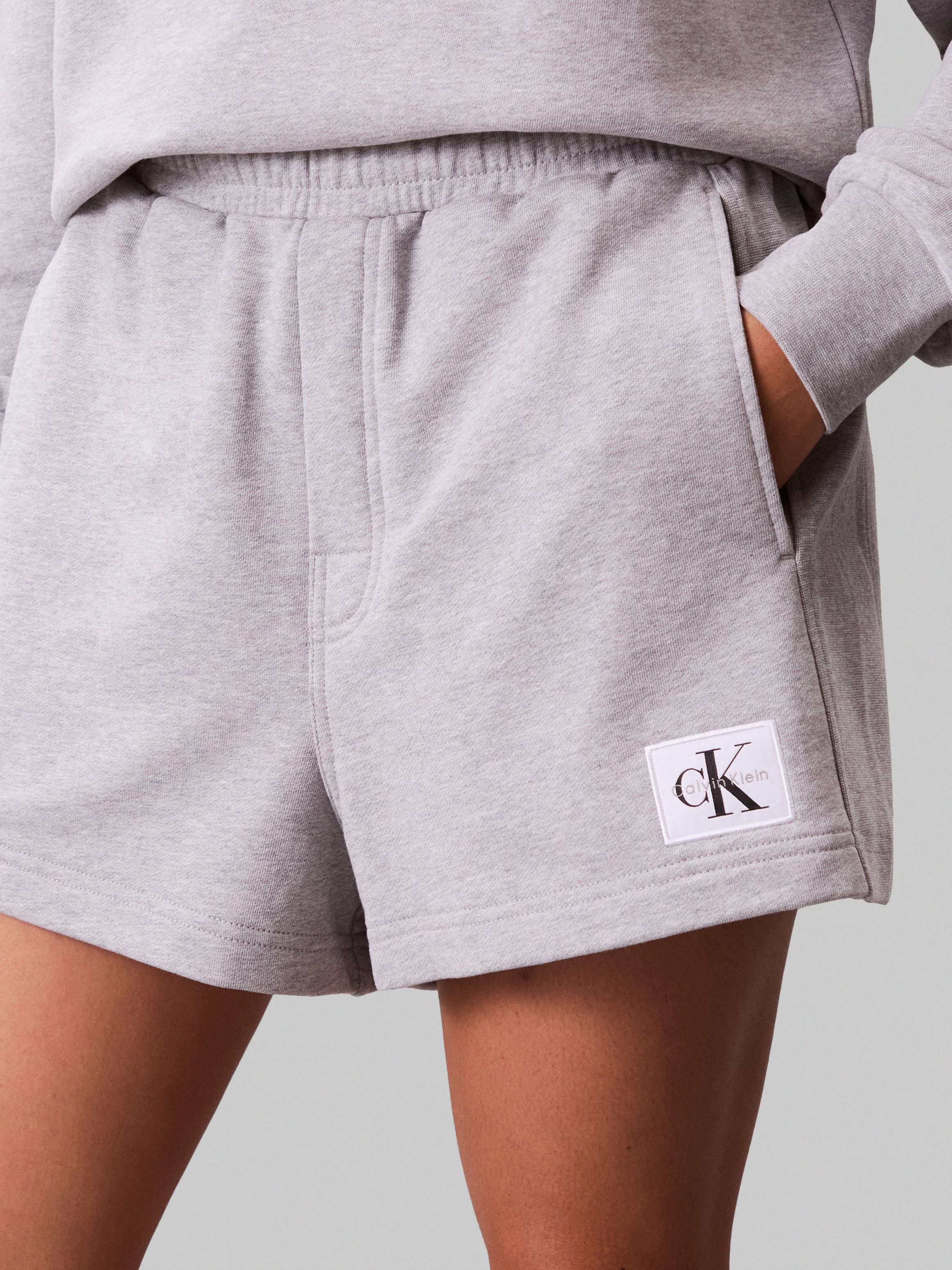 Calvin Klein Sweatshort A - FRNCH TRRY BDG L Met elastische taille