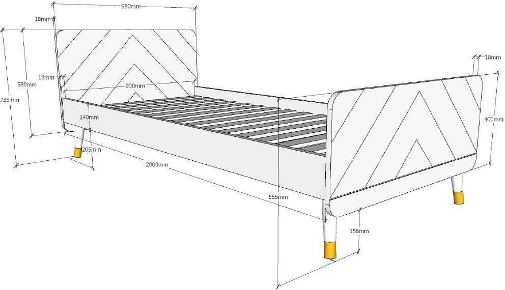 Vipack Kinderbed BILLY Bedhuis, 1-persoons