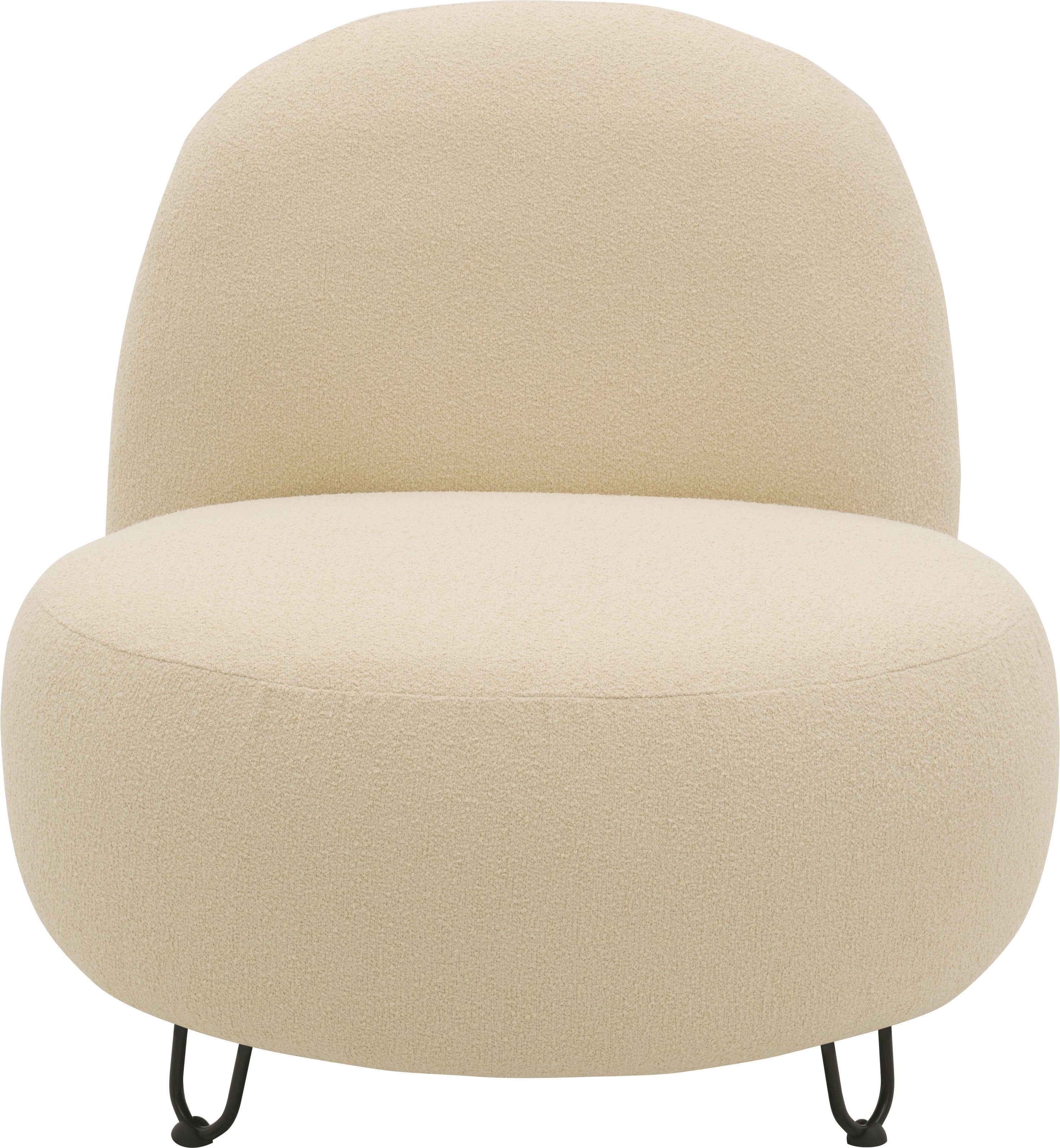 DOMO collection Fauteuil Poika ideaal voor terras, tuin, balkon Mooi gevormde outdoor-stoel, bekleding van nepbont