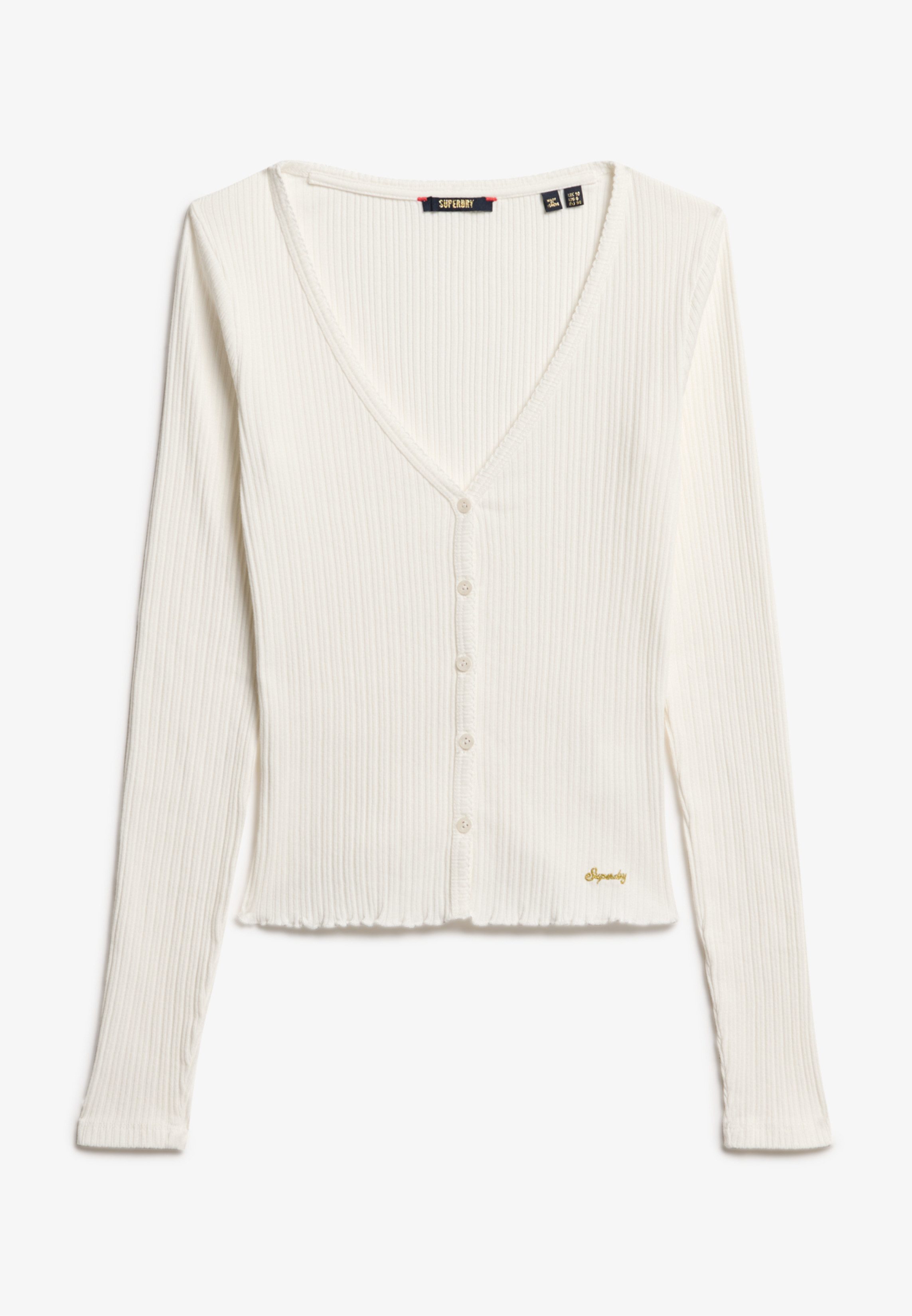 Superdry Shirt met lange mouwen ESSENTIAL BUTTON THRU LS TOP