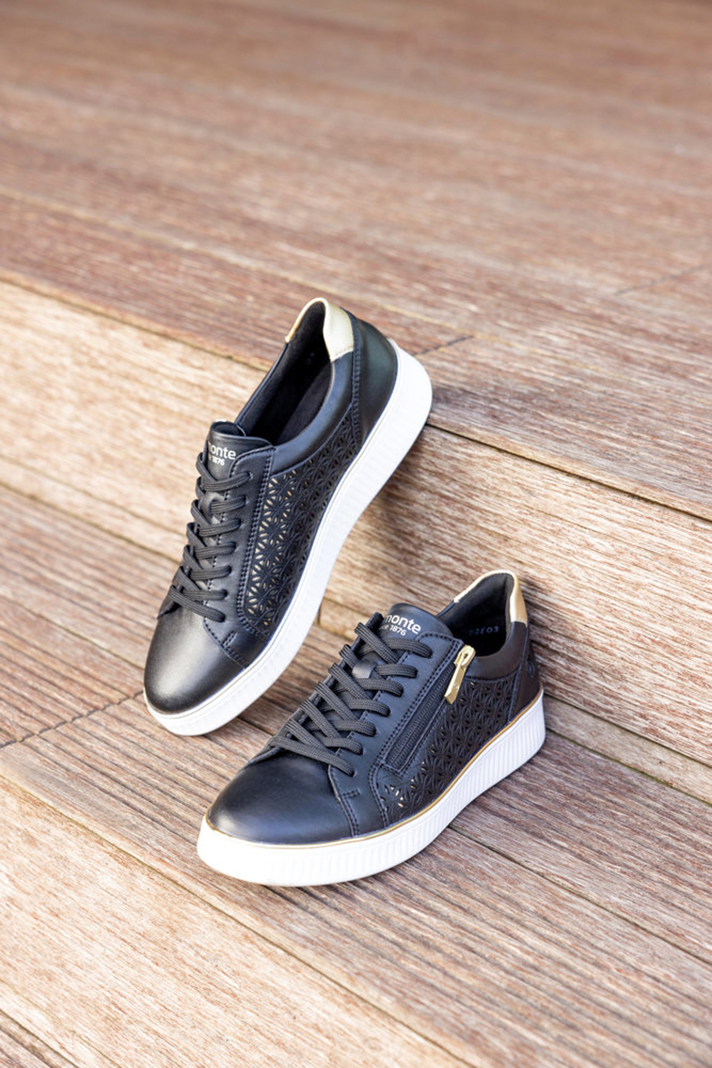 Remonte Plateausneakers , vrijetijdsschoen, veterschoen, lage schoen met perforatie