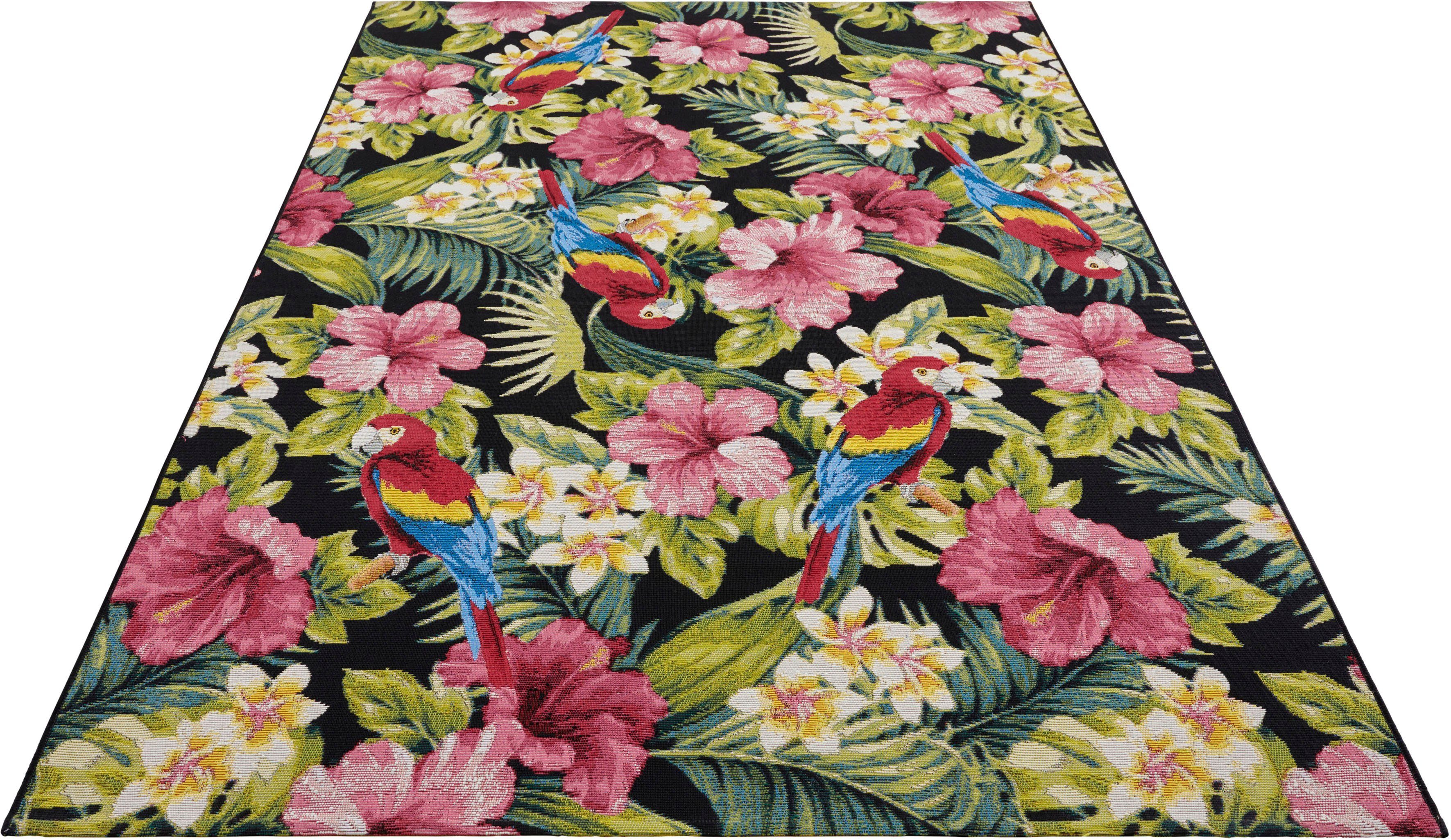 HANSE Home Outdoorkleed Tropical Feeling In-& outdoor, tapijt, weerbestendig, balkon, tuin, woonkamer, floraal