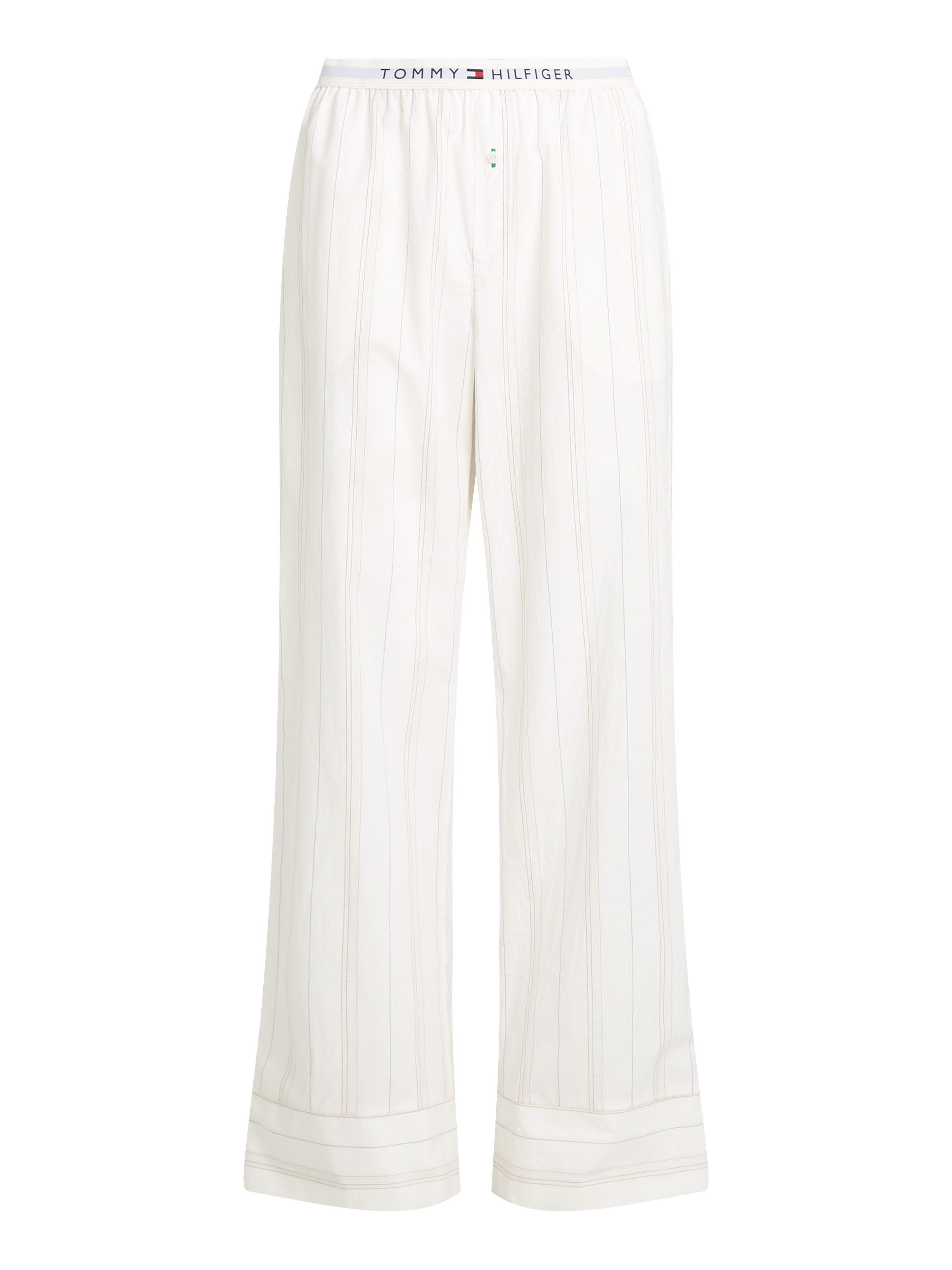 Tommy Hilfiger Underwear Loungebroek POPLIN PANTS met streepjespatroon, logo-bund