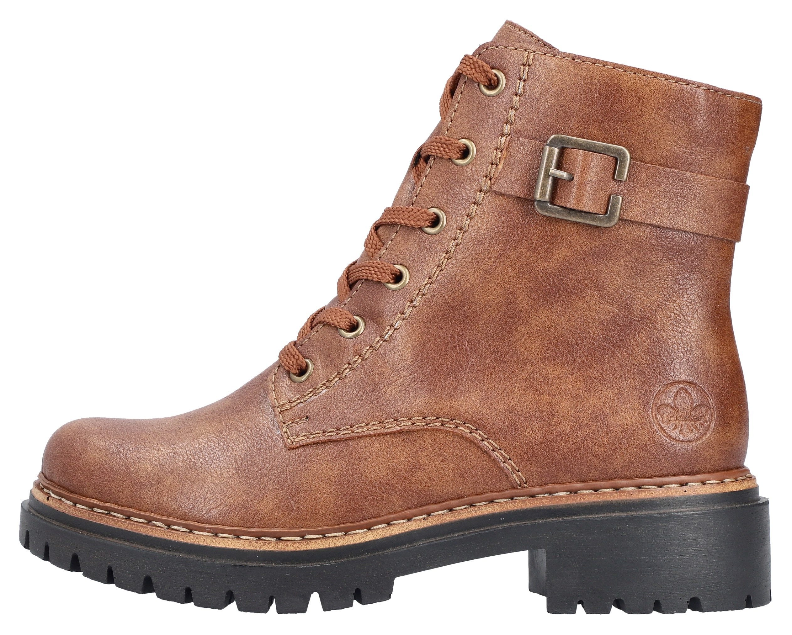 Rieker Veterschoenen , winterlaarzen, laarzen met contrasterende randnaad