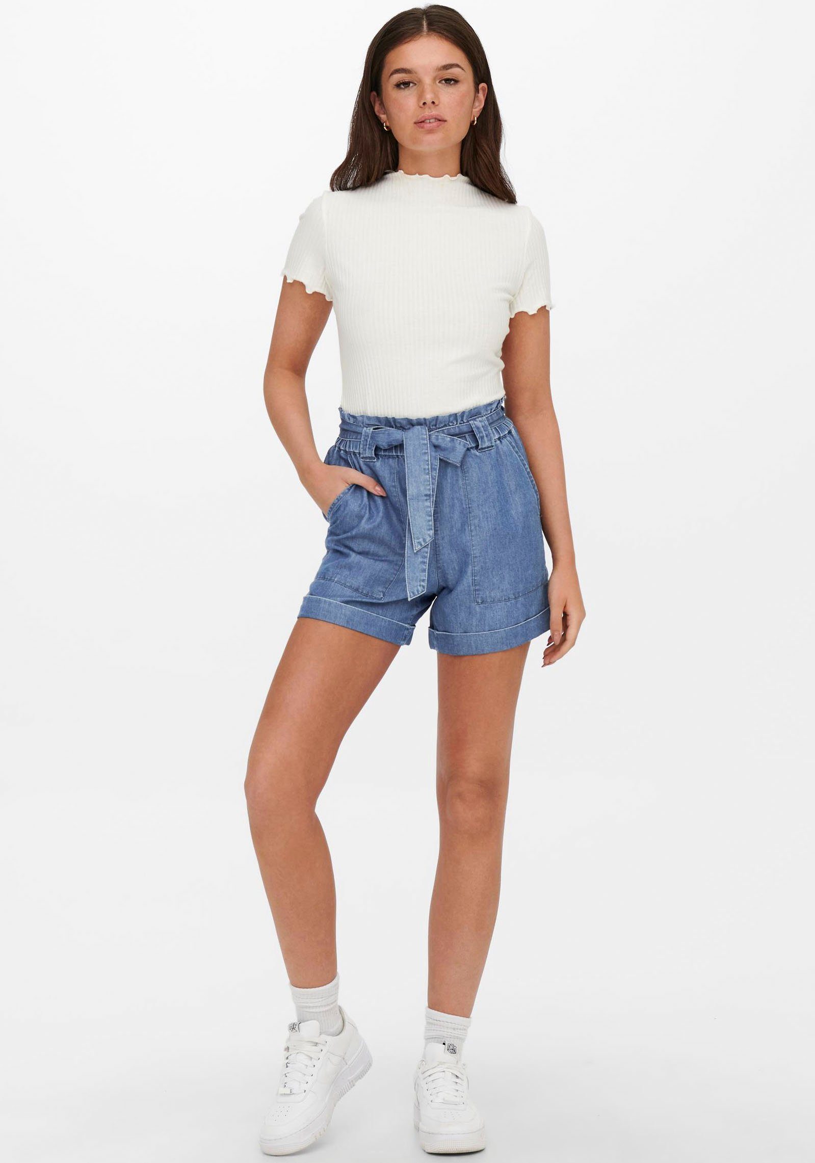 Only Short ONLBEA SMILLA HW PB LOOSE DNM SHORTS