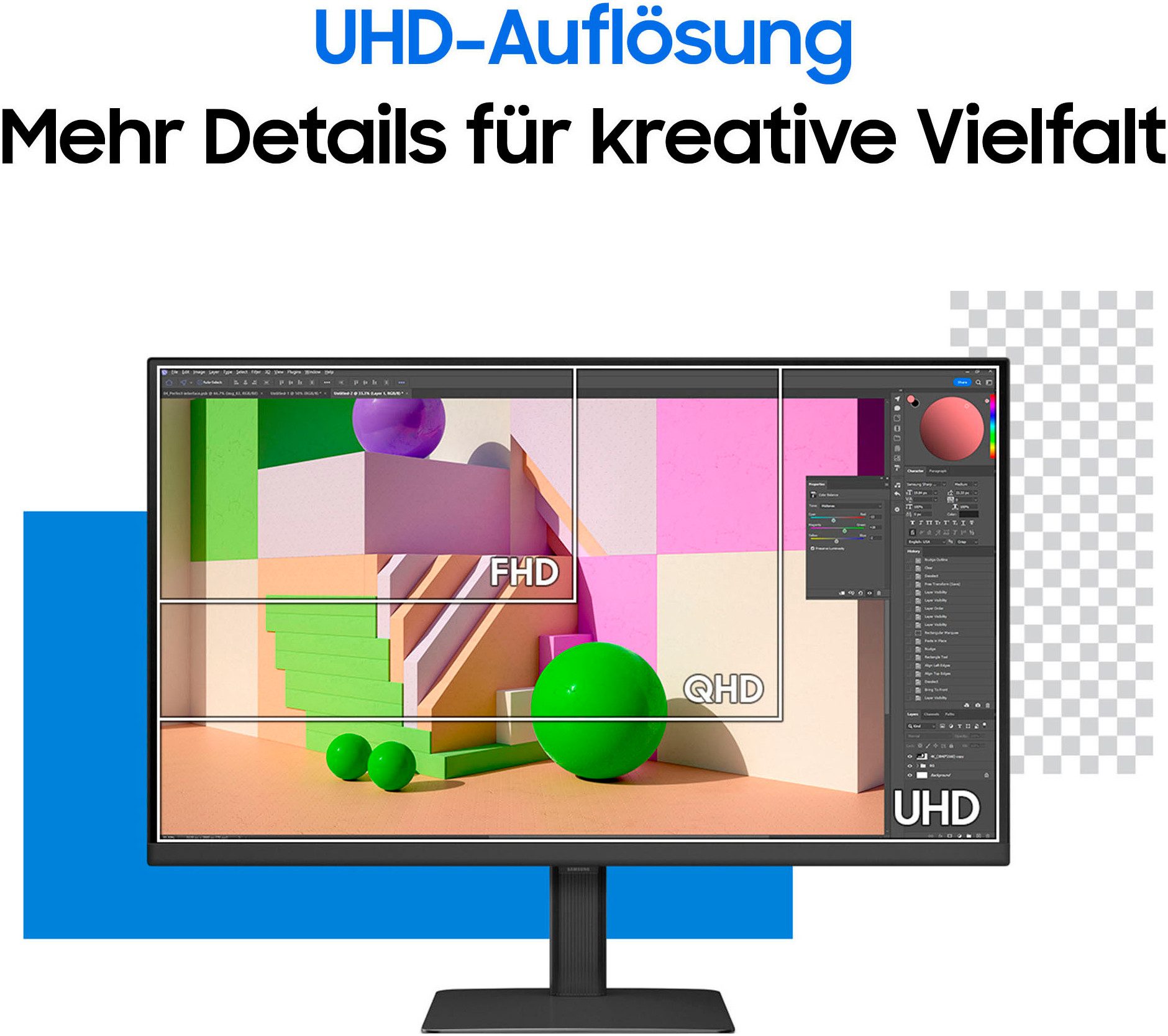Samsung Ledscherm S32D800UAU, 80 cm / 32", 4K Ultra HD