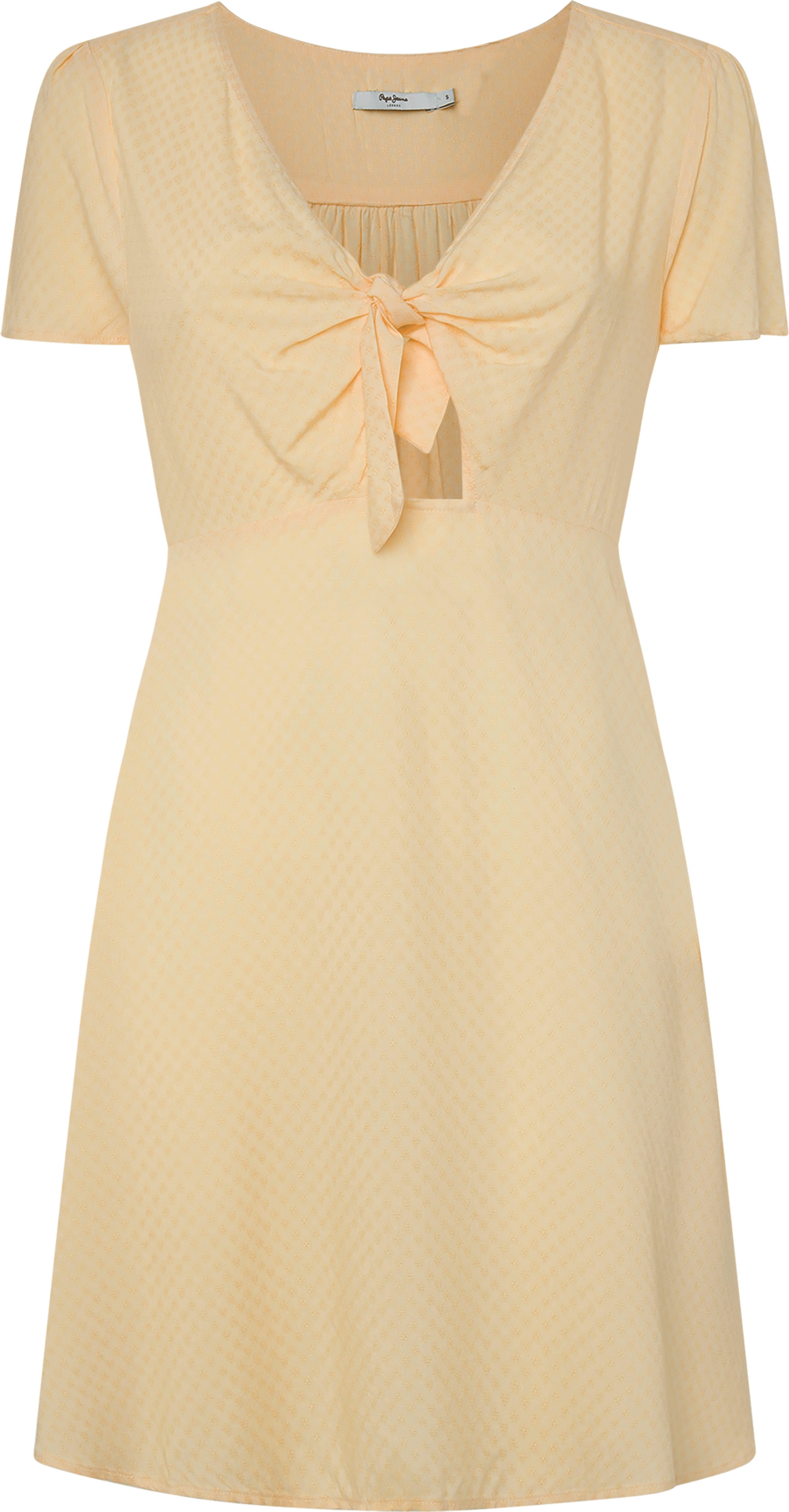 Pepe Jeans Zomerjurk NANI met knoopdetail bij de hals