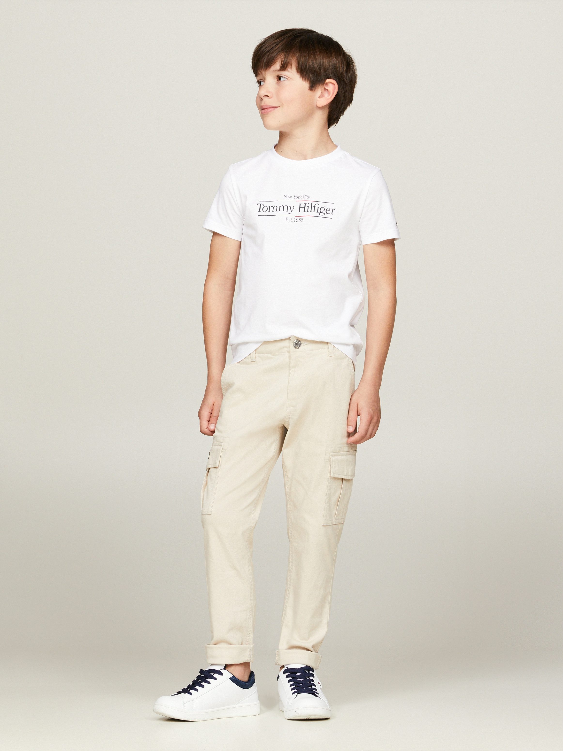 Tommy Hilfiger Shirt met korte mouwen ICON PRINT REGULAR TEE SS Kinderen tot 16 jaar met logo-opdruk