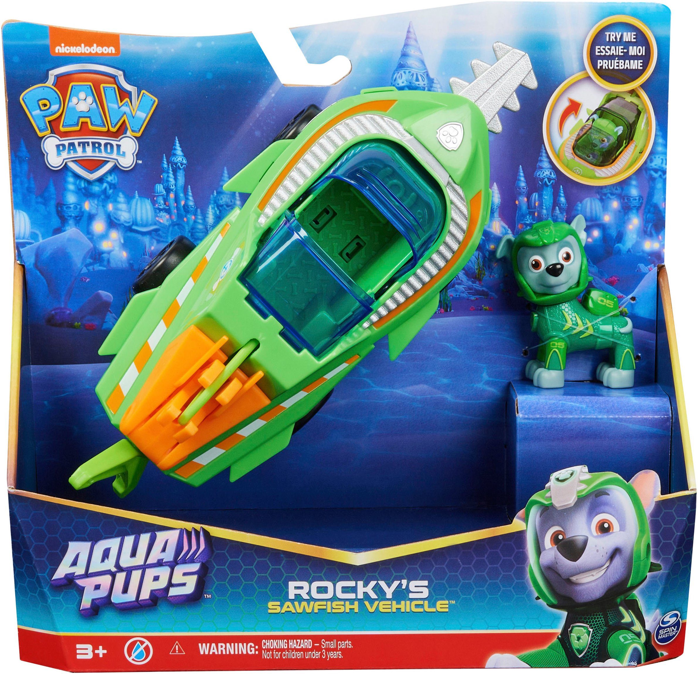 Spin Master Speelgoedauto Paw Patrol - Aqua Pups - Basic Themed Vehicles Solid Rocky