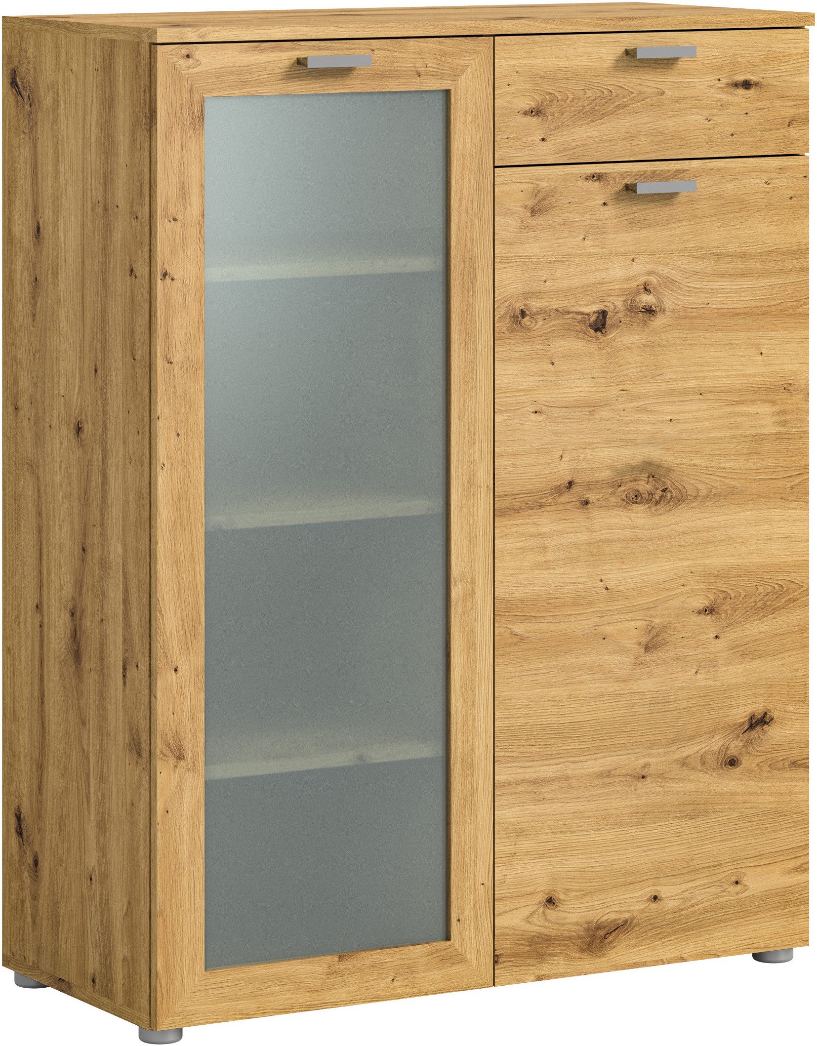 INOSIGN Highboard Onex, breedte 90 cm, met glazen deur, veelzijdig inzetbaar highboards bruin
