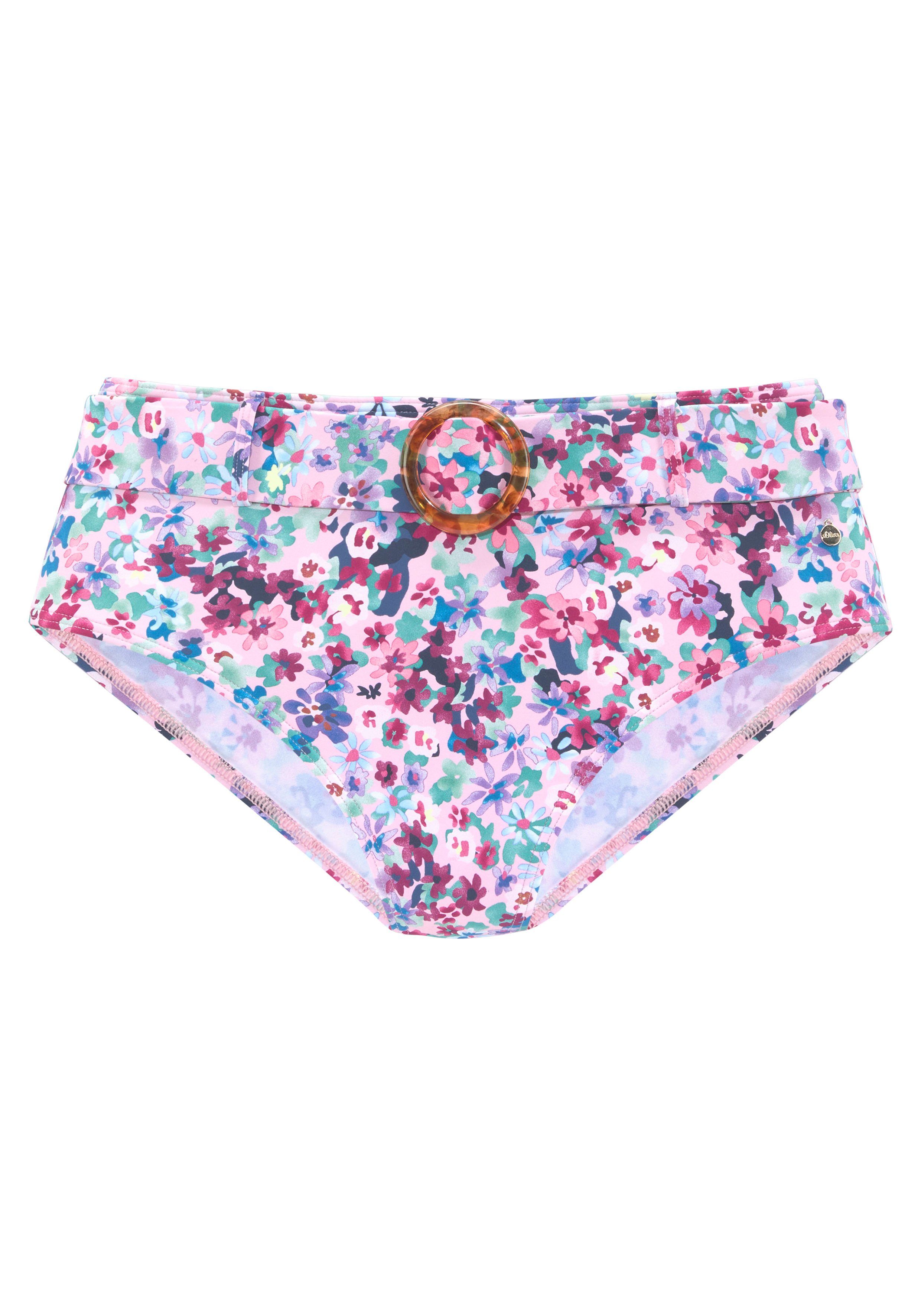 s.Oliver RED LABEL Beachwear Highwaist-bikinibroekje Scatter met afneembare riem