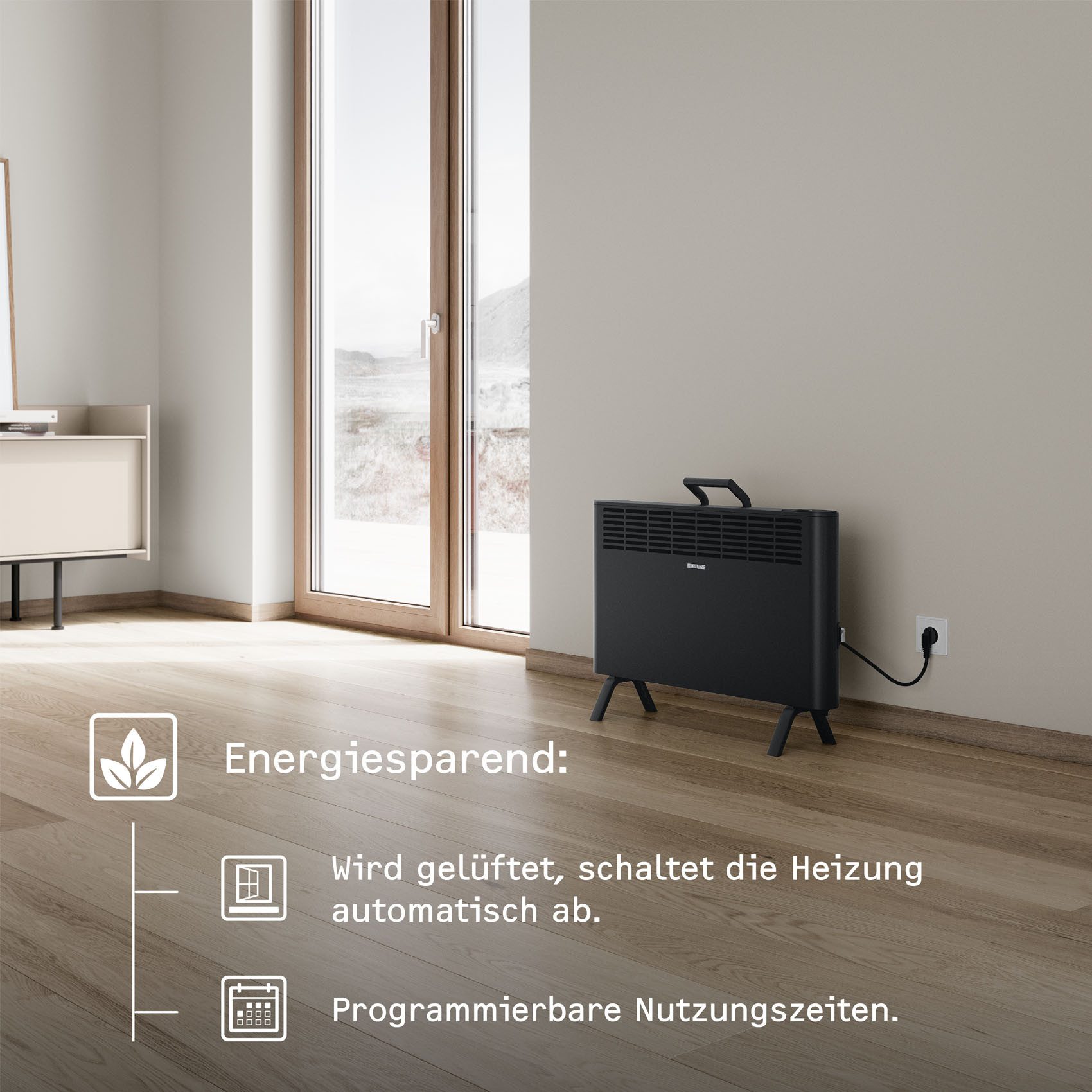 Stiebel-Eltron Convectorkachel "CNS-B 2000 Plus LCD move", staande convector energiezuinig, 2 kW