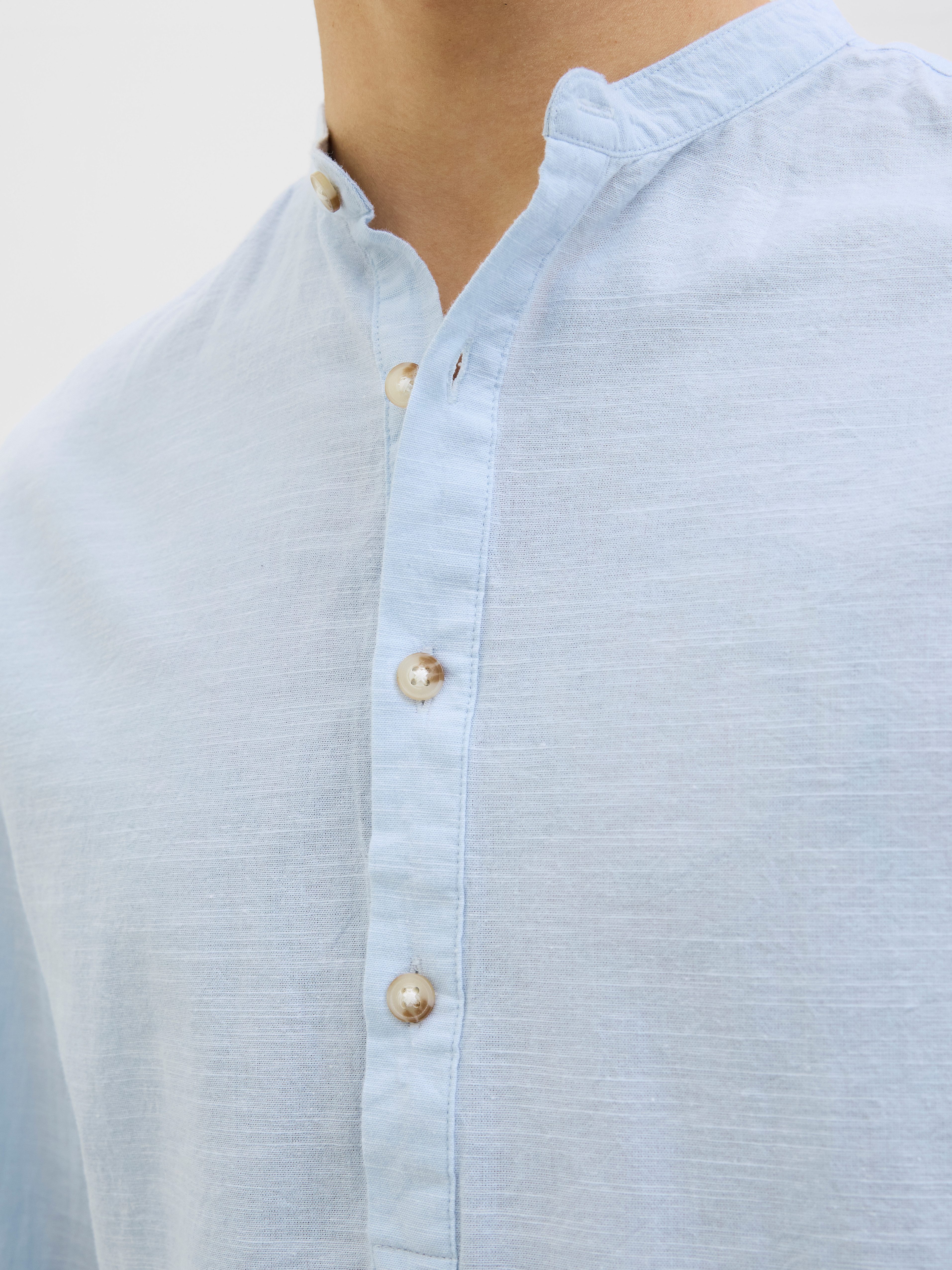 Jack & Jones Overhemd met lange mouwen JJESUMMER HALF PLACKET SHIRT LS SN