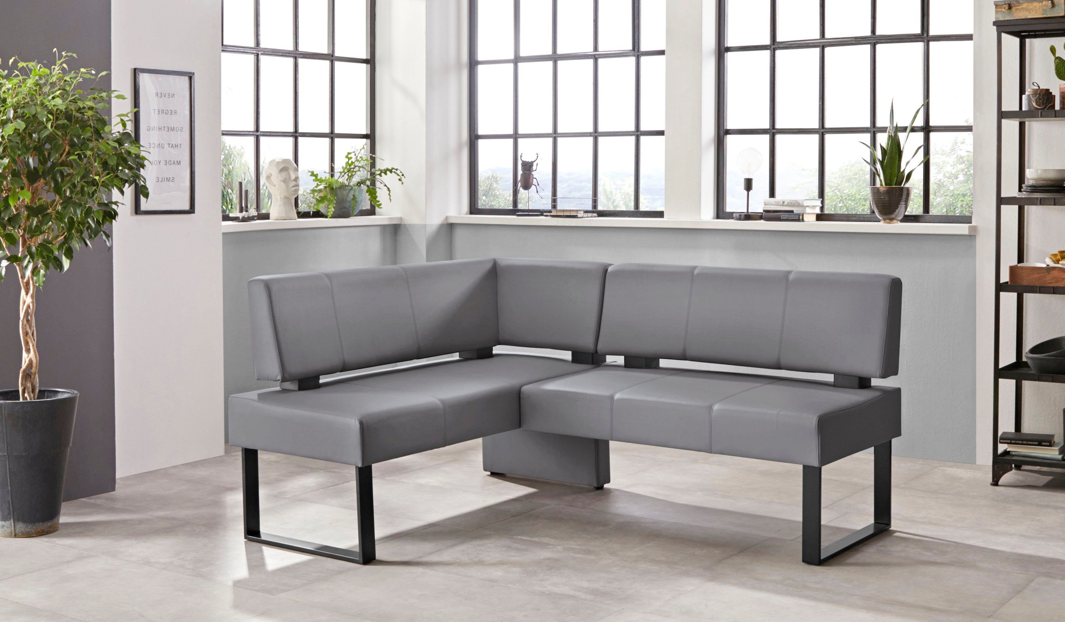 Home affaire Hoekbank Oliver met metalen frame, keukenbank verschillende hoezen cord eetkamerbank ottos choice