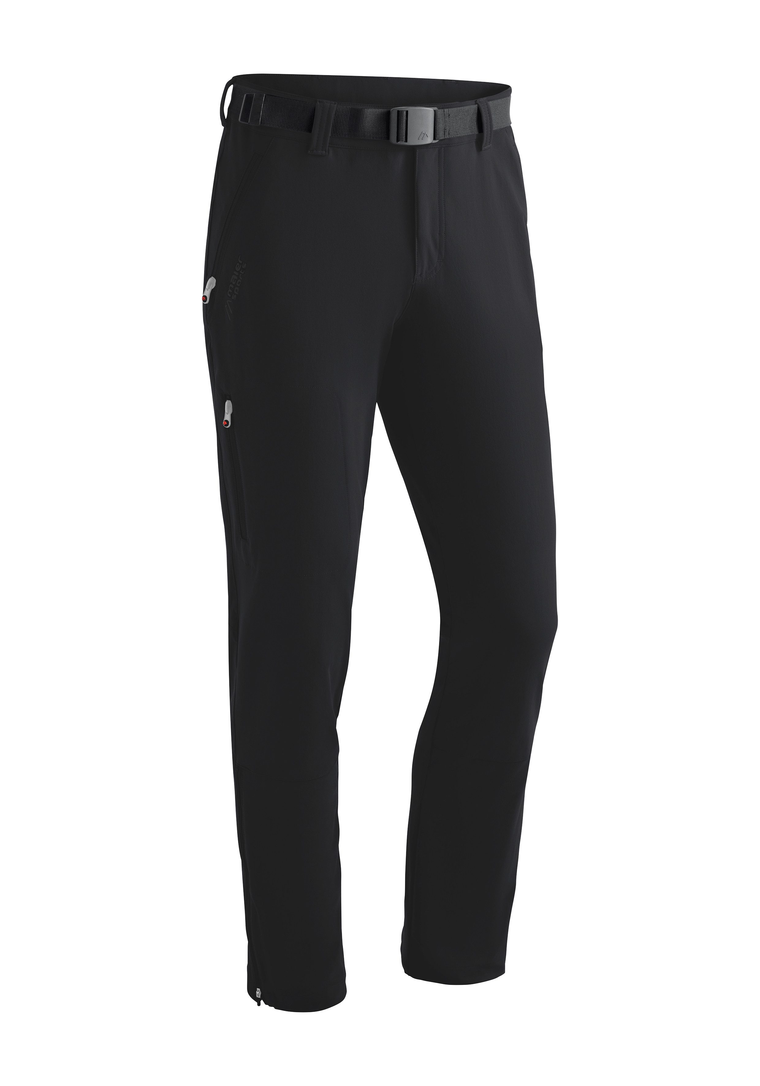 Maier Sports Functionele broek Naturno slim Heren wandbroek, elastische trekkingbroek, 4 zakken, Slim Fit heren broeken maat 50-kort zwart