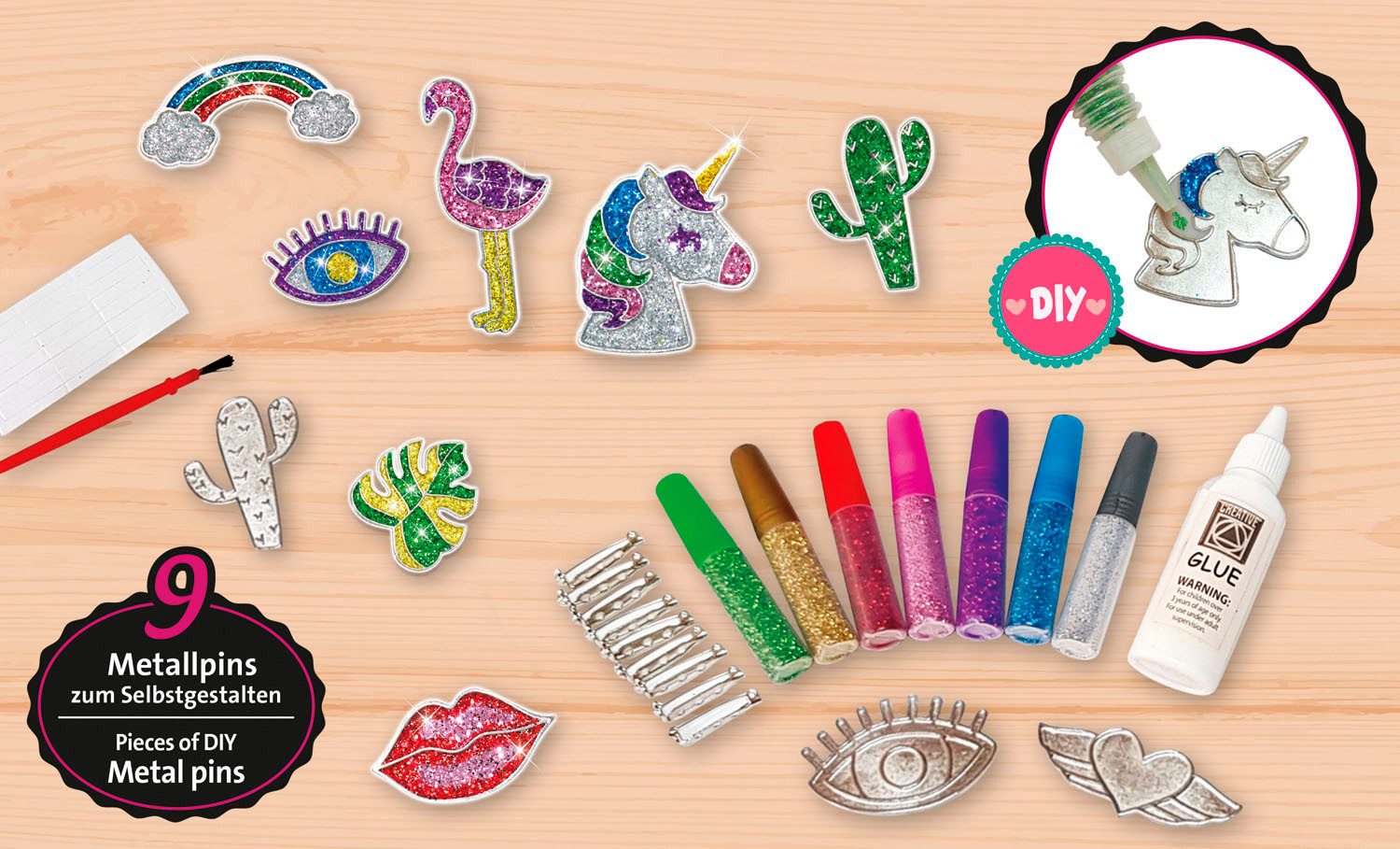 Lena® Knutselset Metal Sparkling Pin