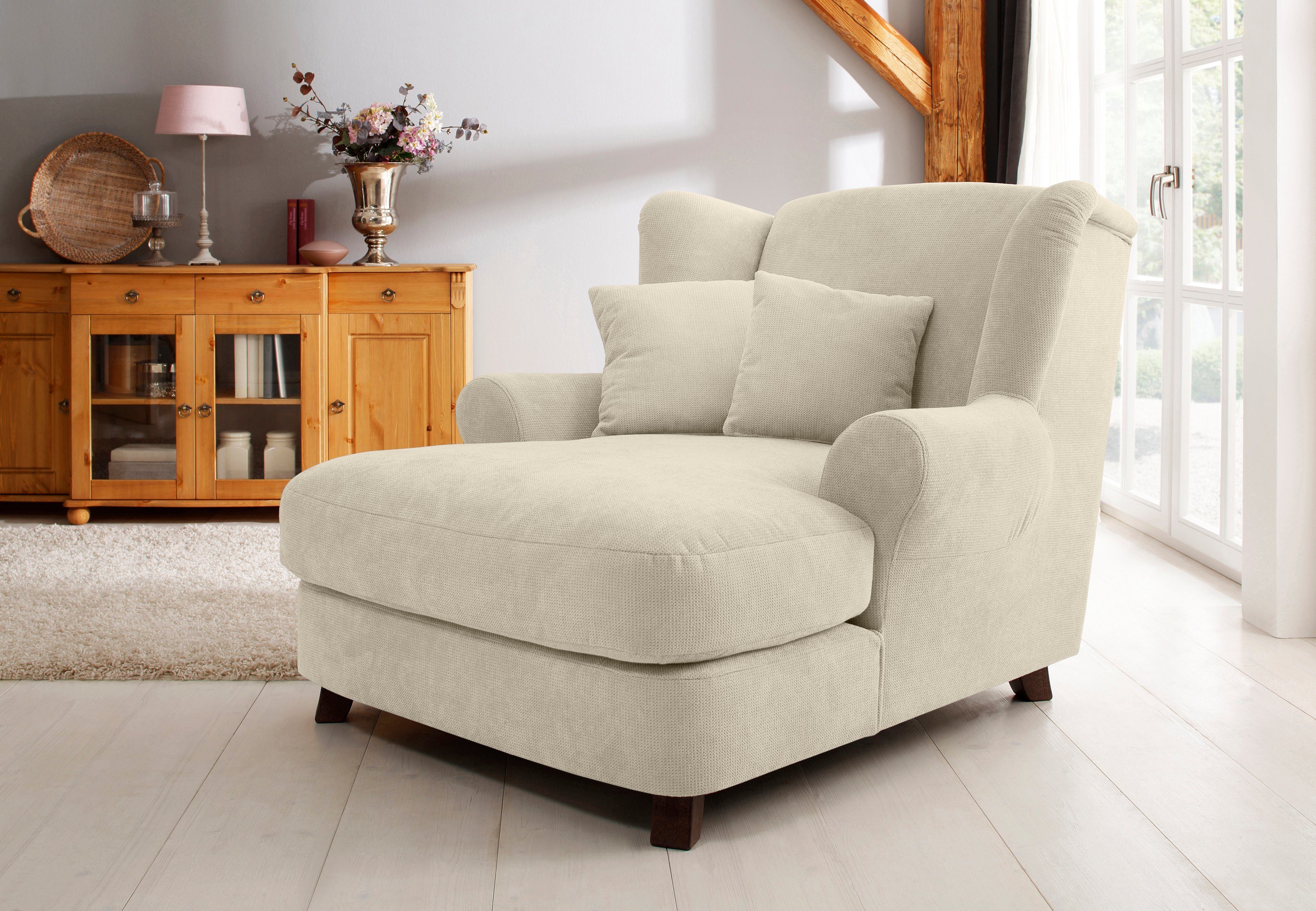 Home affaire XXL-fauteuil Oase Mega-fauteuil XXL incl. sierkussen, loveseat