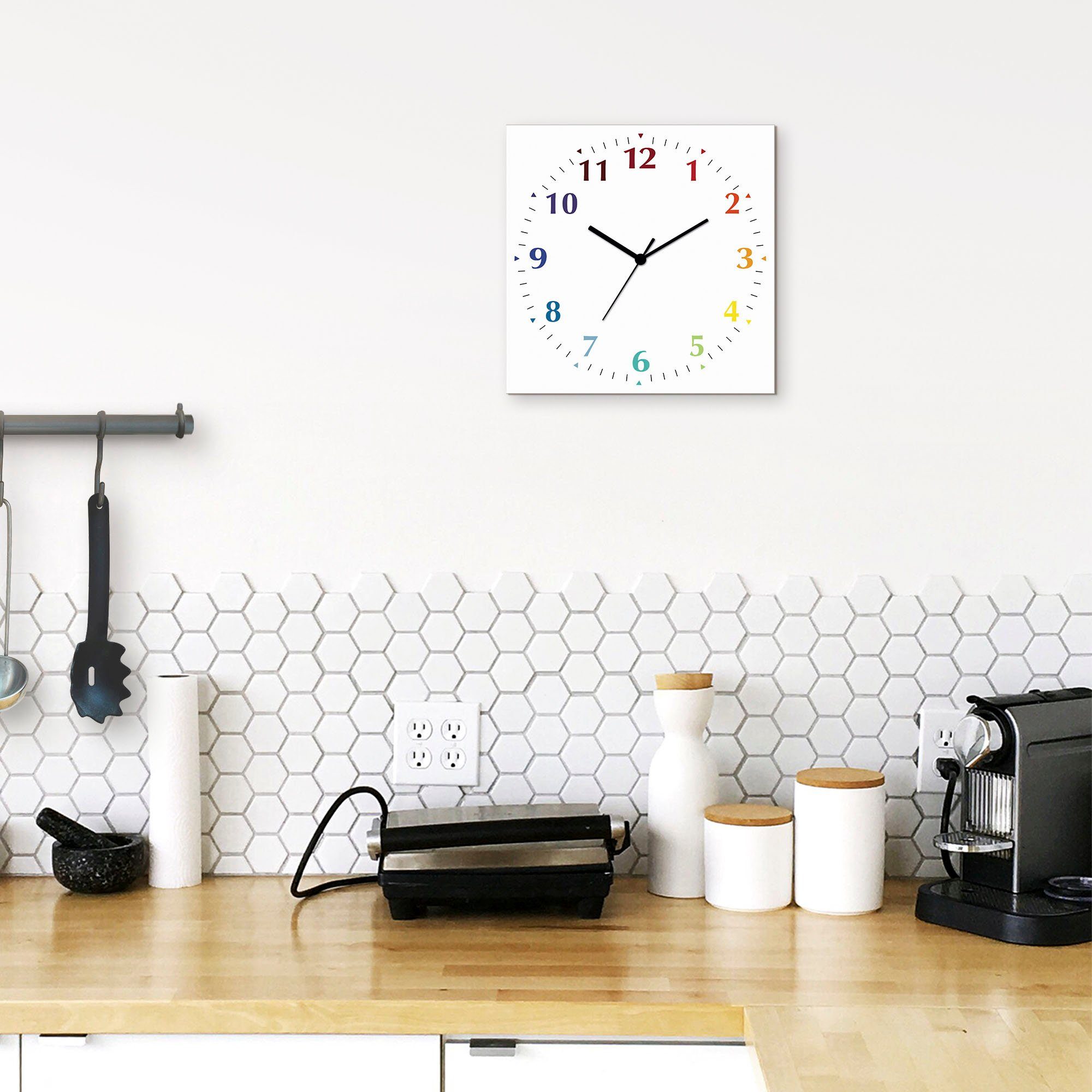 Artland Wandklok Uni trendkleuren optioneel verkrijgbaar met kwarts- of radiografisch uurwerk, geruisloos zonder tikkend geluid