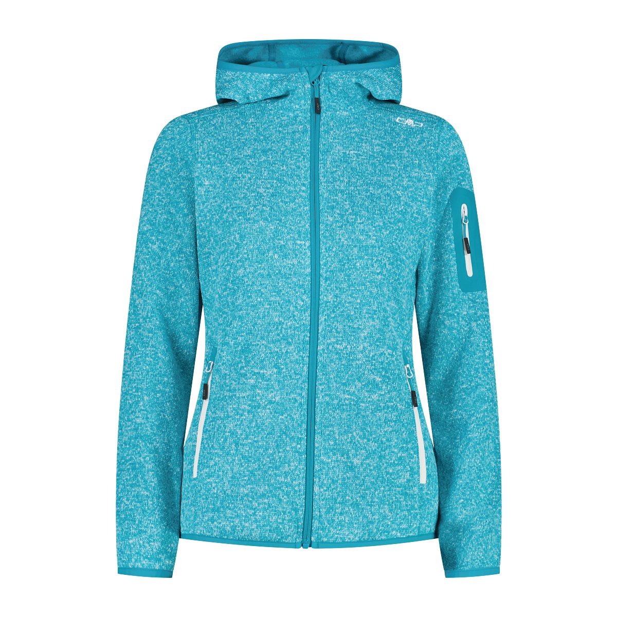 CMP Gebreid fleecejack KNITTED MELANGE HOODY WOMAN HOODY (1 stuk)