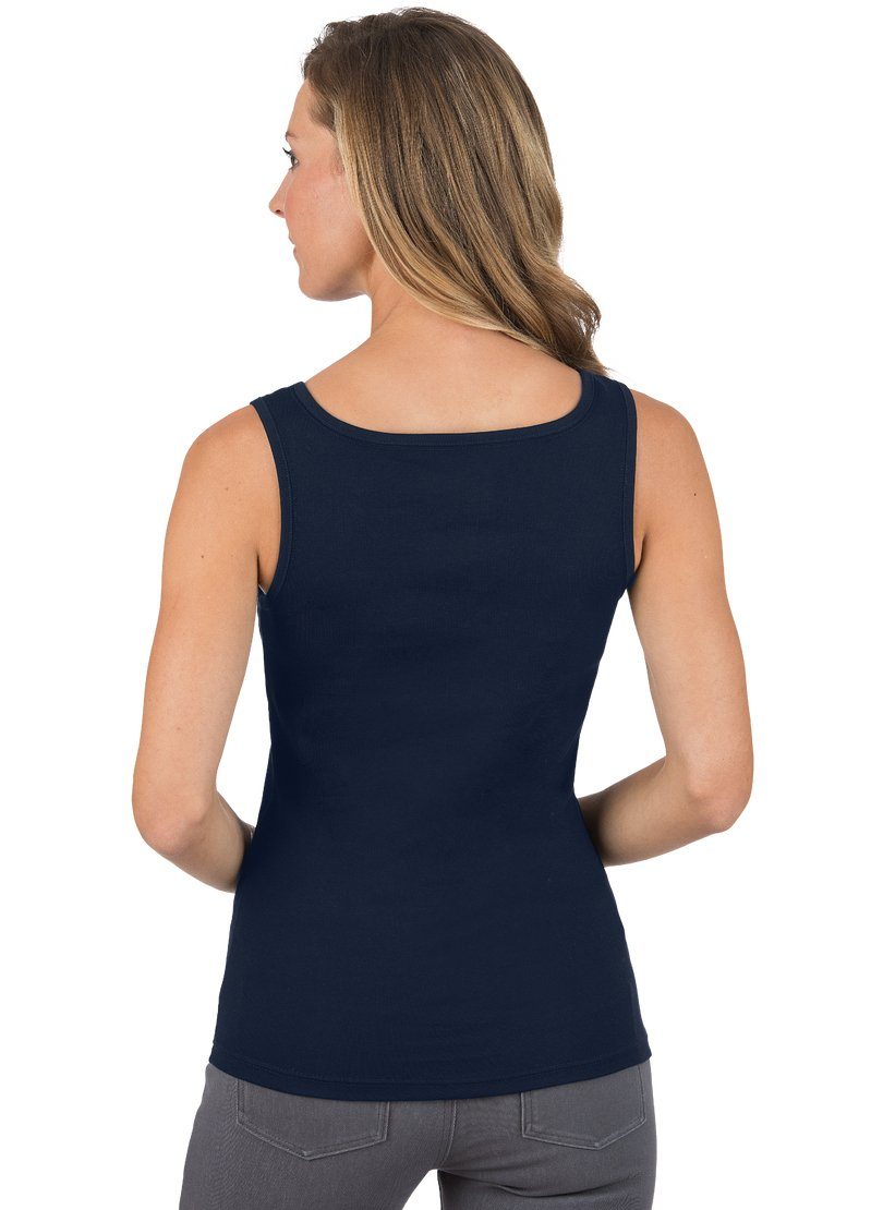 Trigema Tanktop TRIGEMA hemdshirt met kristallen (1-delig)