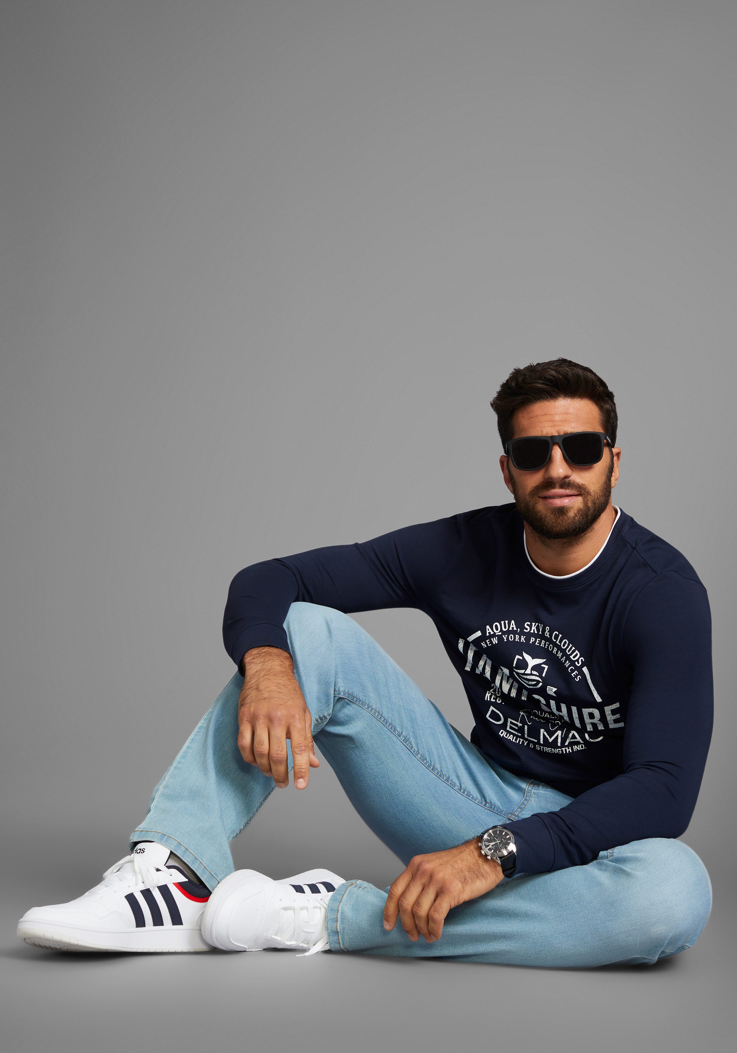 Arizona Jeans met elastische band Paul elastische tailleband comfort-fit rechte pijpsnit
