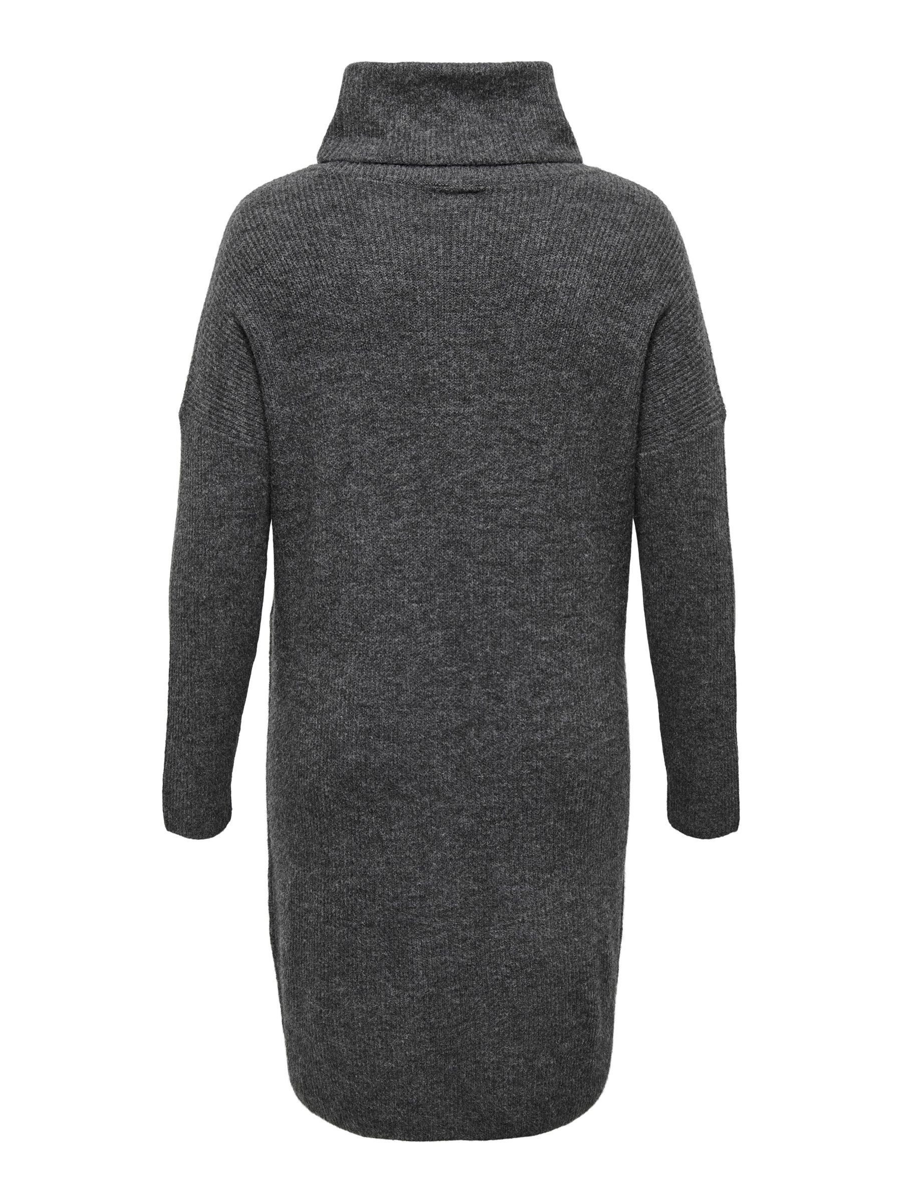 ONLY CARMAKOMA Gebreide jurk CARJANA L S COWLNCK DRESS WOOL KNT