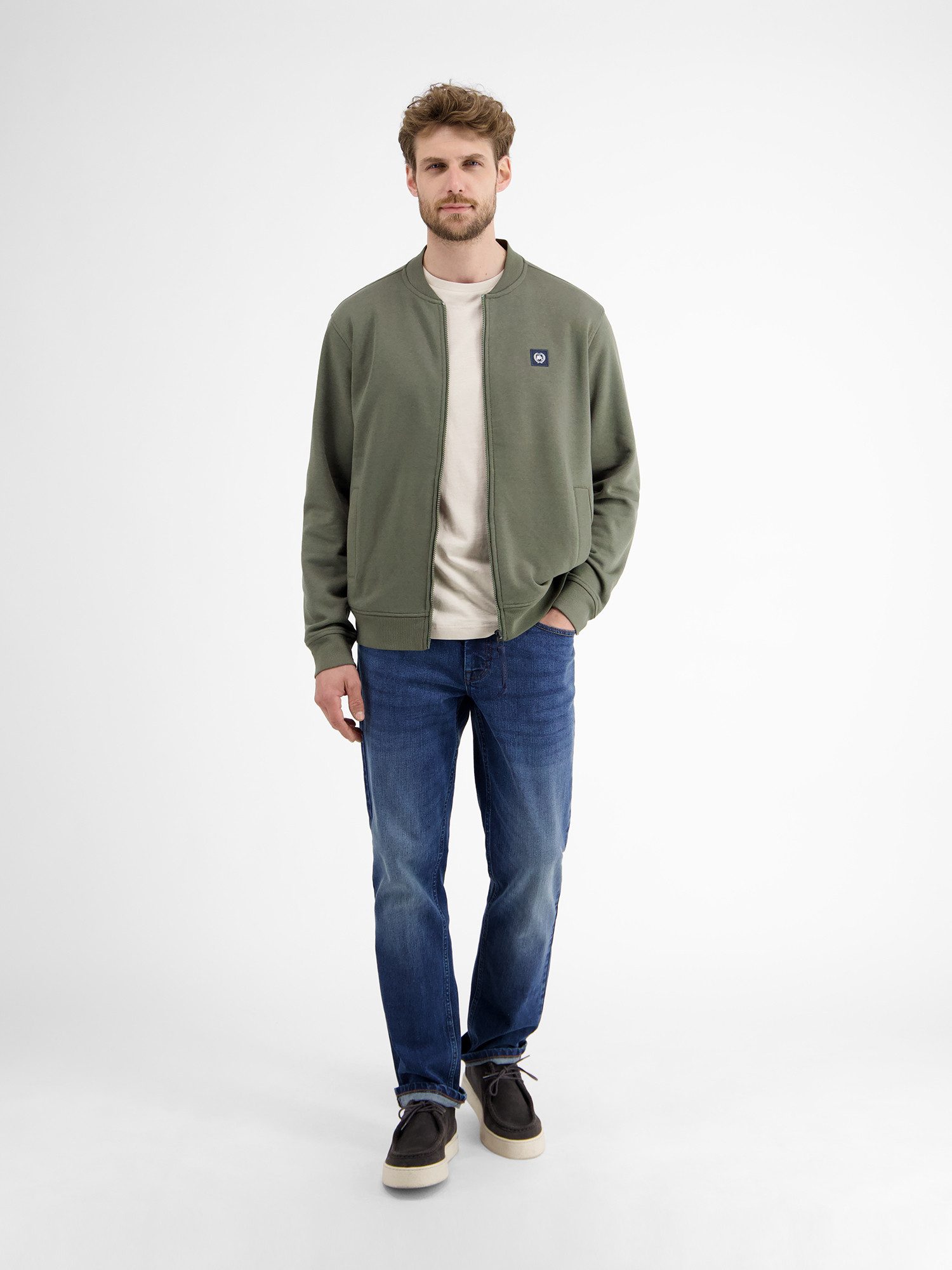 Lerros Sweatvest LERROS College-sweatjack voor heren