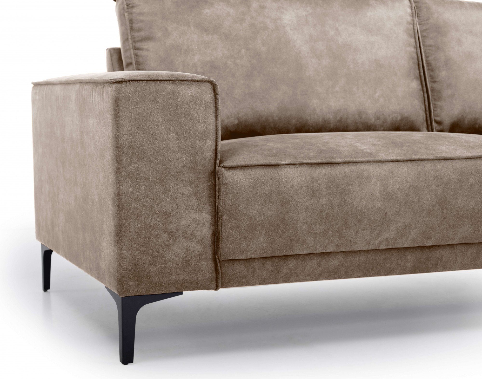 Places of Style Hoekbank Oland, structuur, platweefsel, luxe microvezel, bouclé