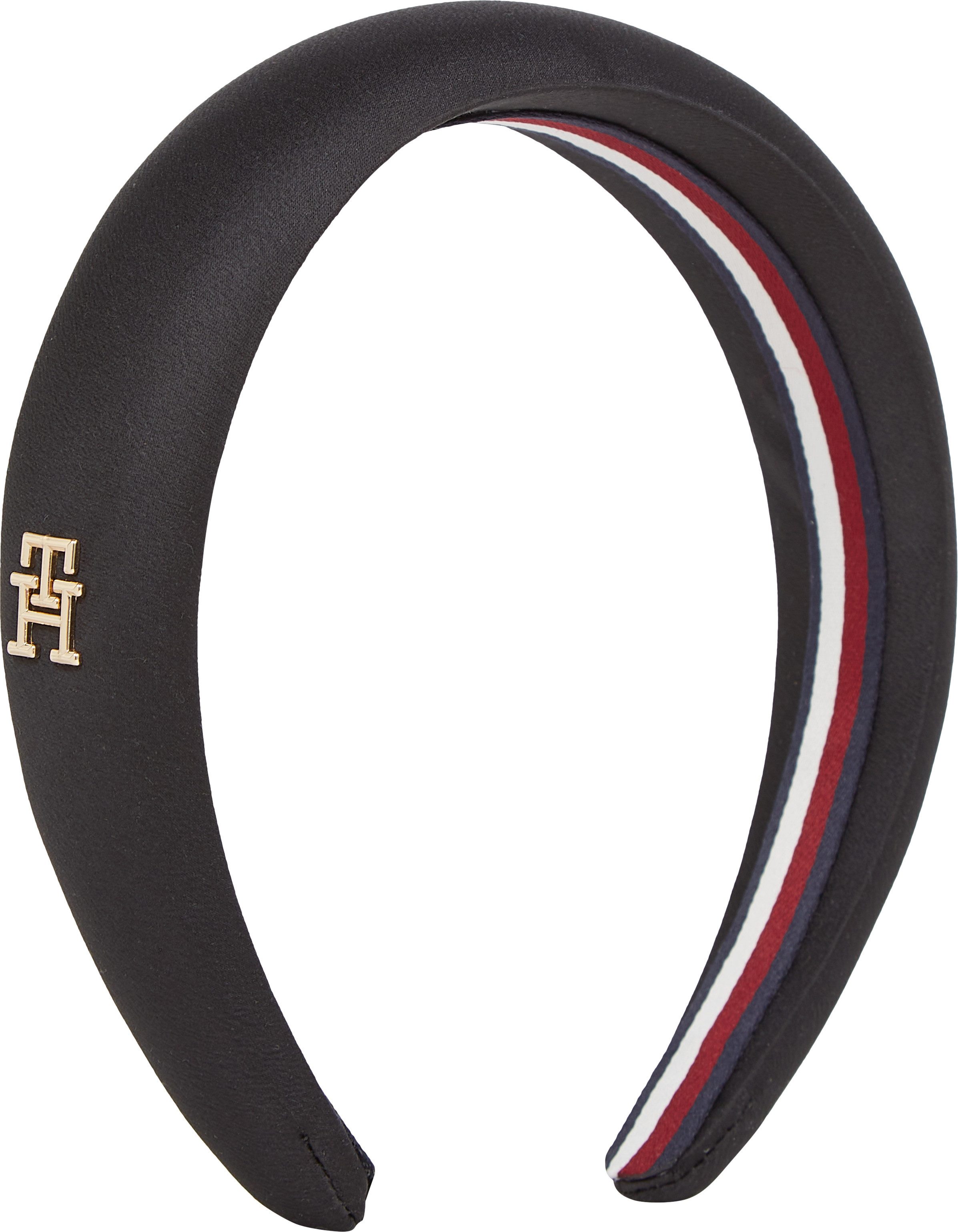 Tommy Hilfiger Hoofdband ELEVATED CHIC HEADBAND Logo-embleem, zachte aanraking, premium haarband