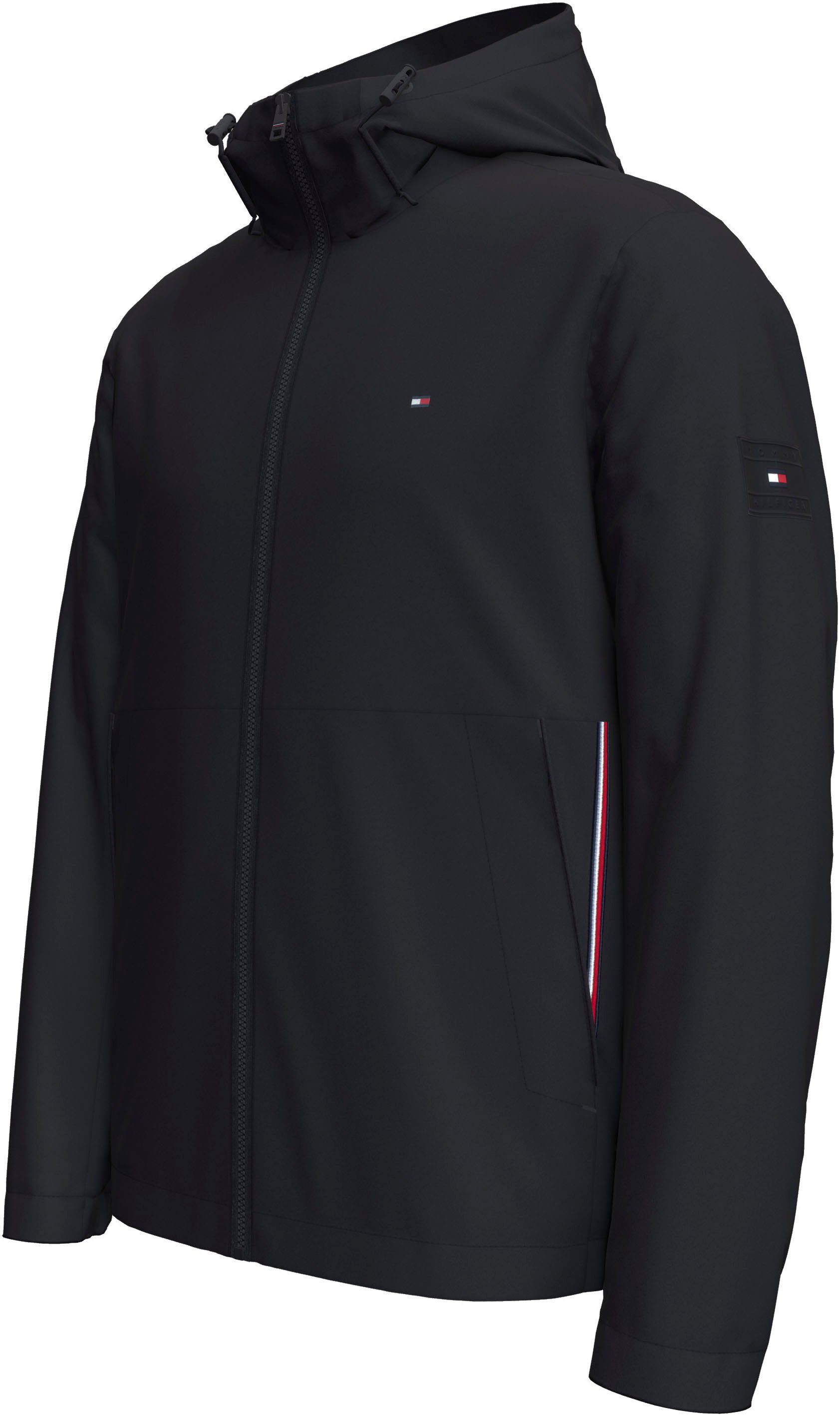Tommy Hilfiger Outdoorjack RWB HOODED JACKET met verstelbare capuchon