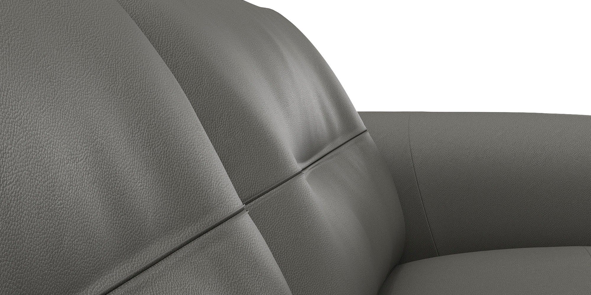 FLEXLUX 2,5-zitsbank Glow sofa, bank Premium zitting: koudschuim en binnenvering, armleuningen. Walnoot, aluminium voet
