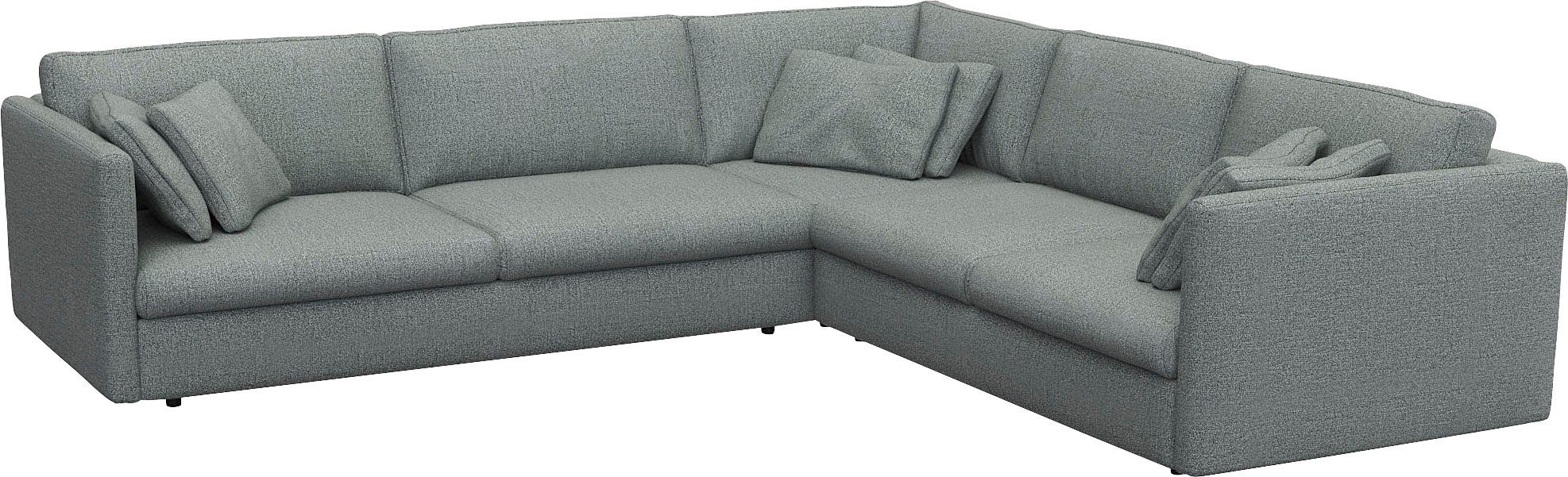FLEXLUX Hoekbank Lovane, elegant en tijdloos, comfortabel, L-vorm Zacht en zeer comfortabel, grote zitdiepte op koudschuim, inclusief sierkussen