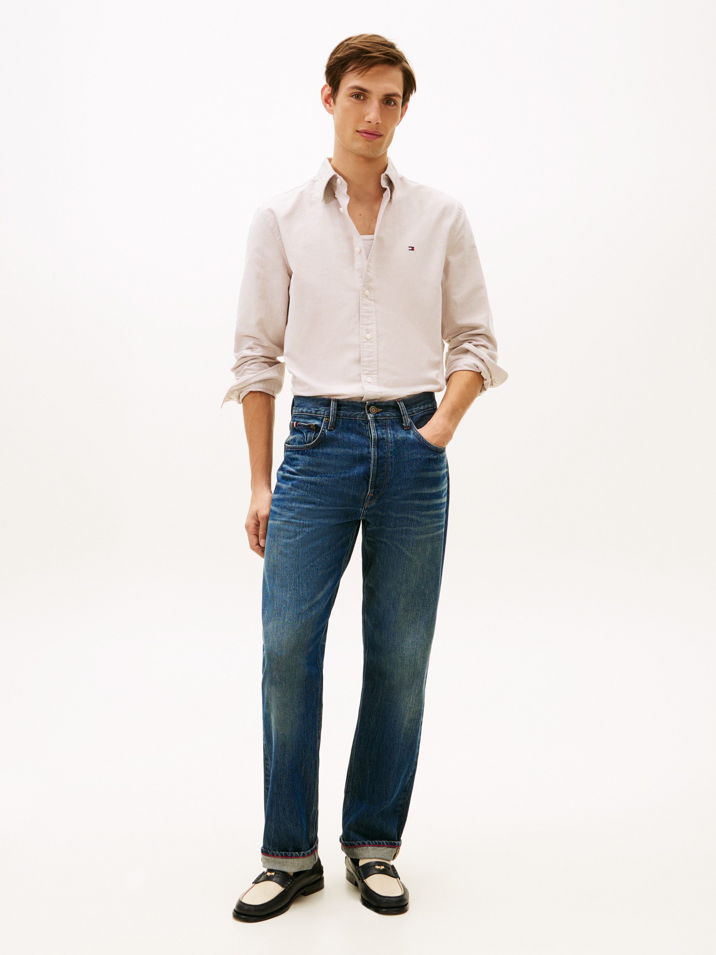 Tommy Hilfiger Overhemd met lange mouwen SOLID HERITAGE OXFORD RF SHIRT
