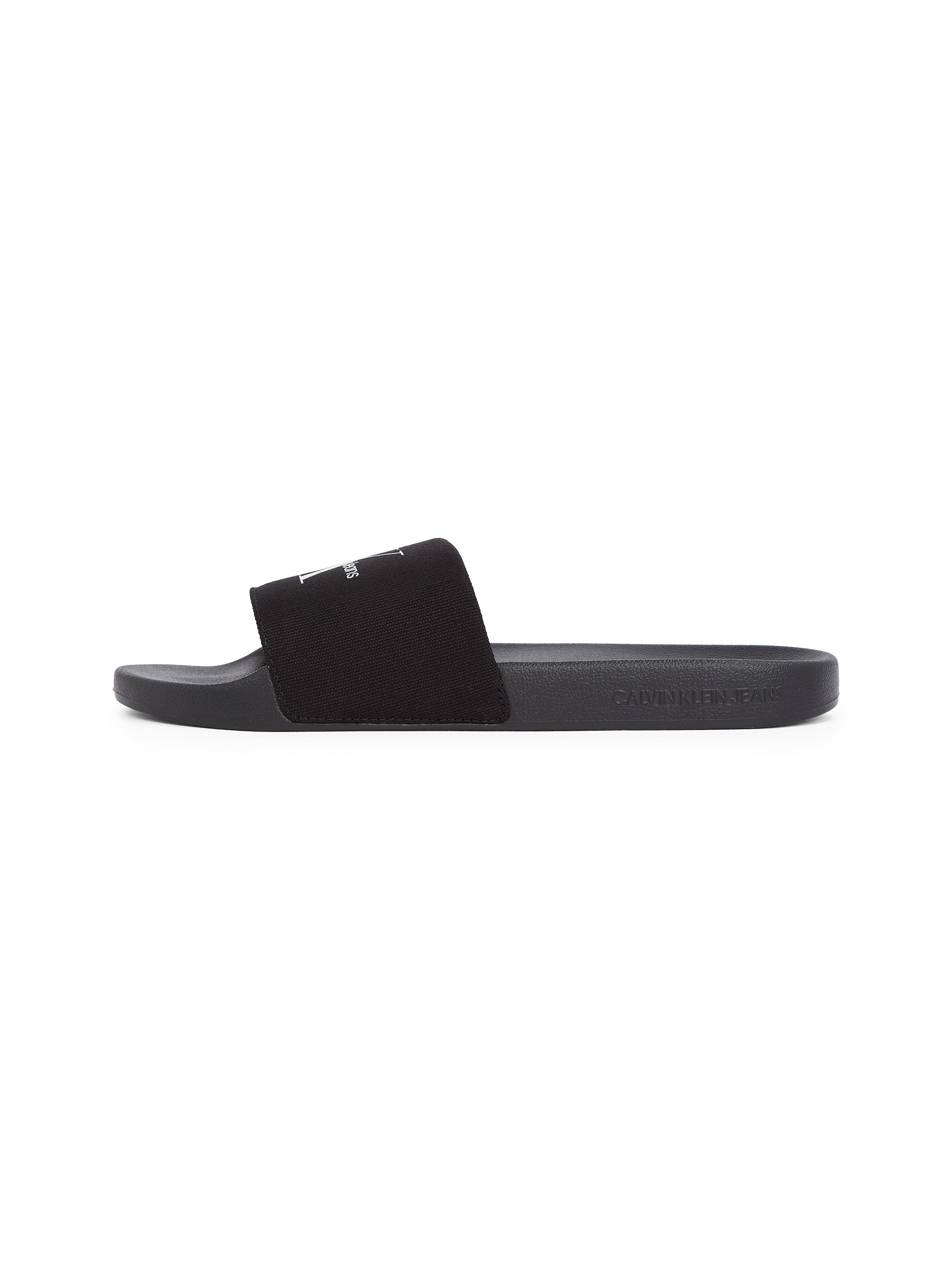 Calvin Klein Badslippers SLIDE MONOGRAM zomerschoen, slippers, badschoens, strandschoen met logo-opschrift