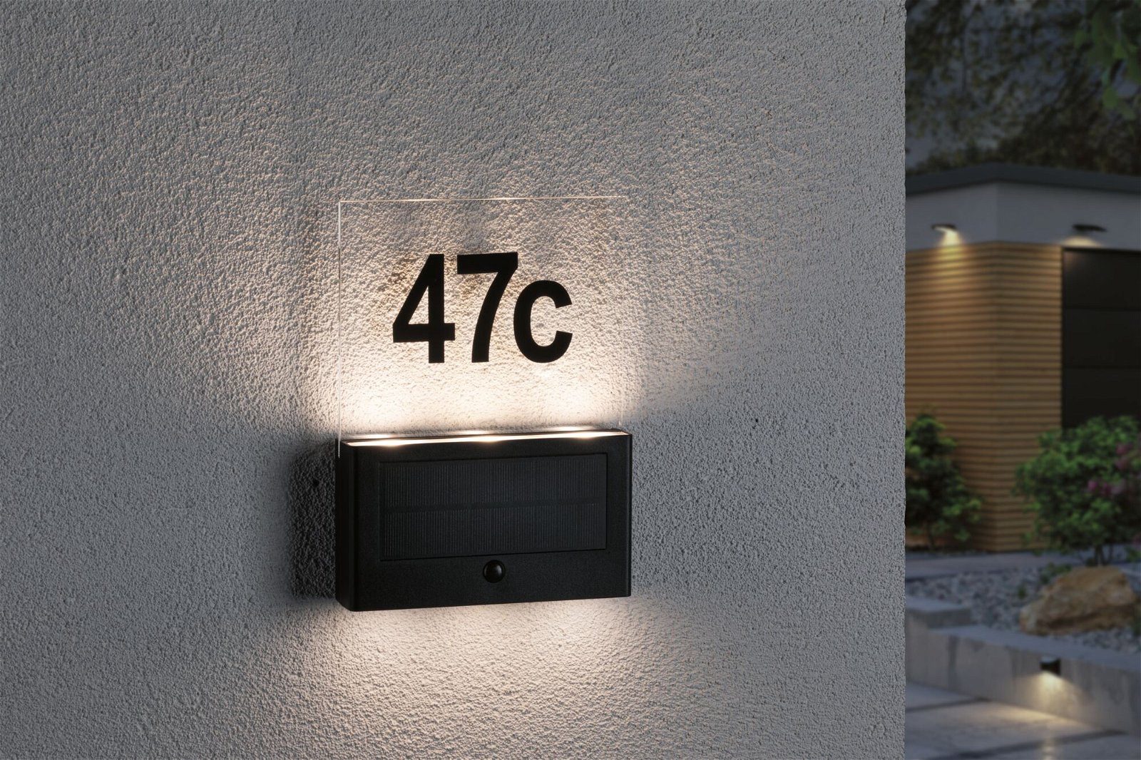 Paulmann Led-tuinlamp Solar Huisnummerlamp Neda IP44 3000K 27lm Antraciet (1 stuk)