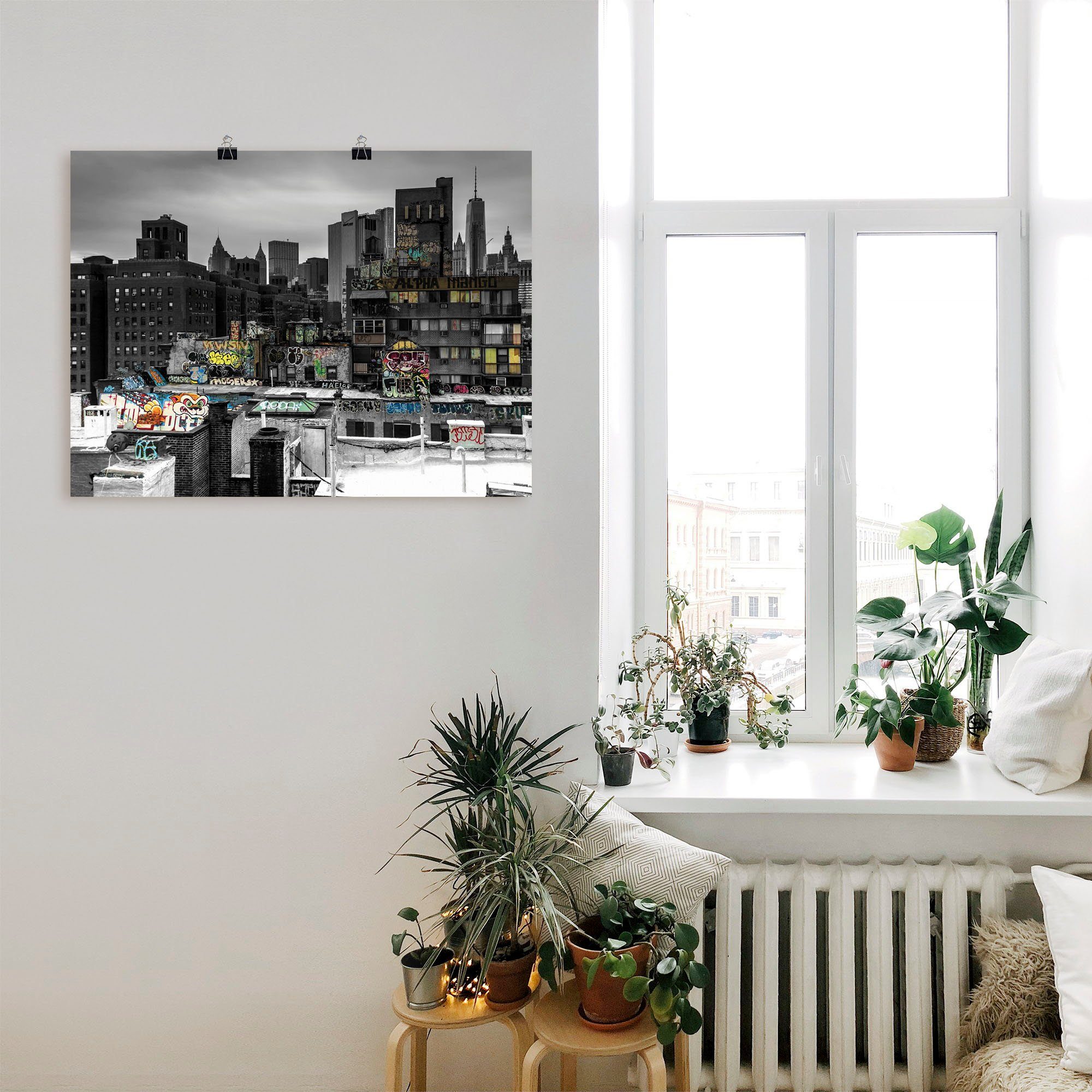 Artland Artprint Graffiti in New York als artprint op linnen, poster in verschillende formaten maten