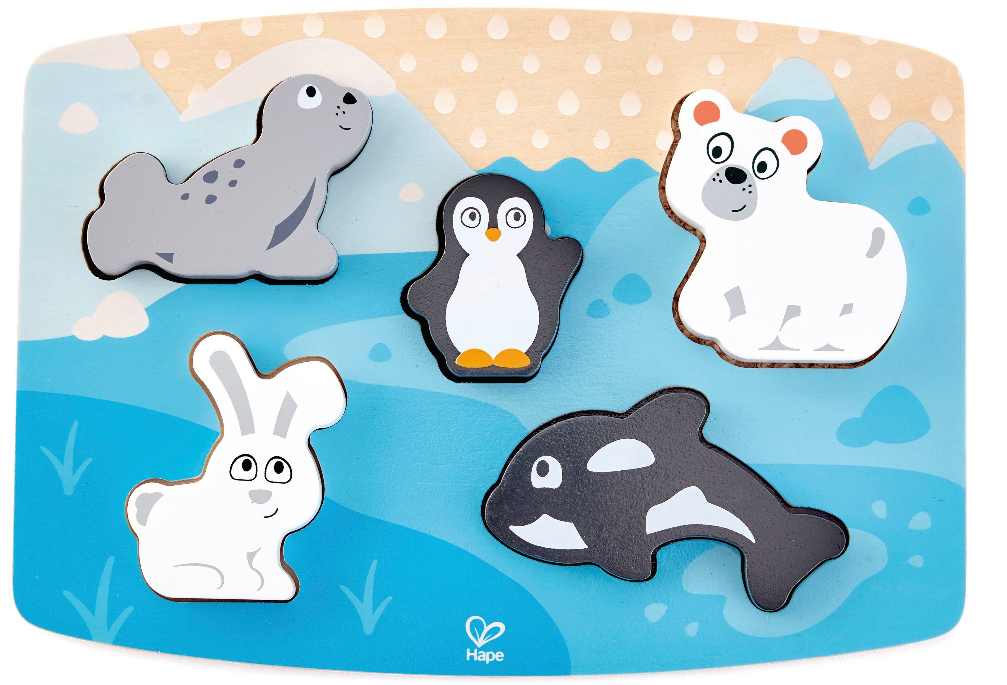 Hape Steekpuzzel Pooldieren voelpuzzel FSC®- beschermt bos - wereldwijd