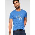 calvin klein t-shirt monogram logo slim tee blauw