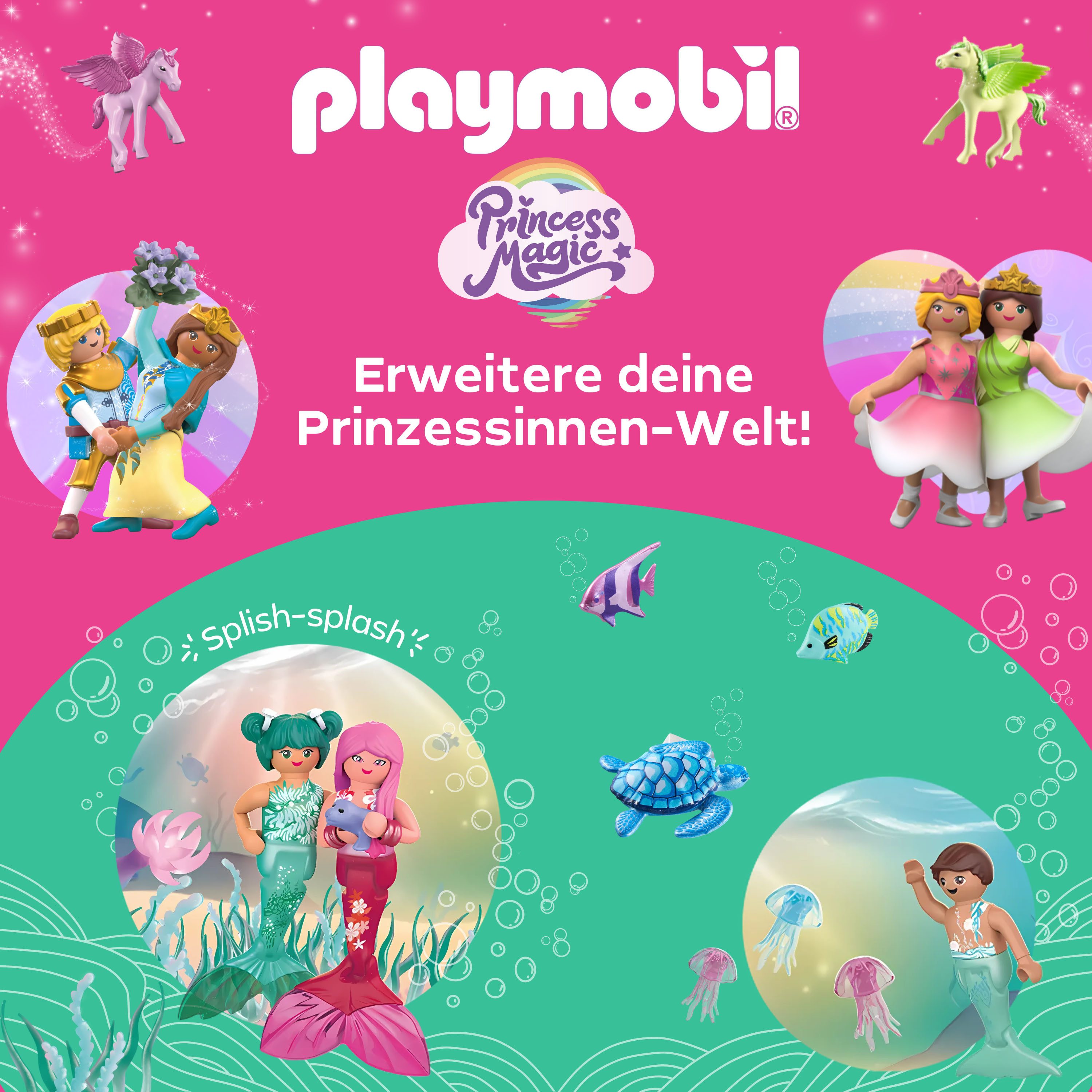 Playmobil® Constructie-speelset Kutschfahrt mit Prinzessin und Prinz (71846), Playmobil Princess Magic (97-delig)