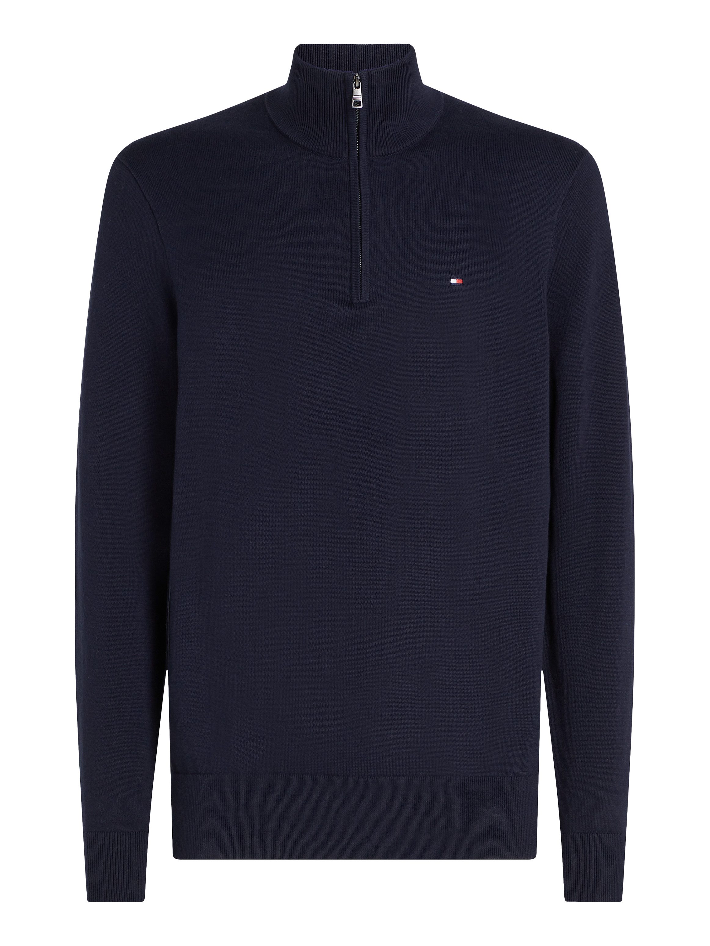 Tommy Hilfiger Schipperstrui ESSENTIAL COTTON ZIP MOCK