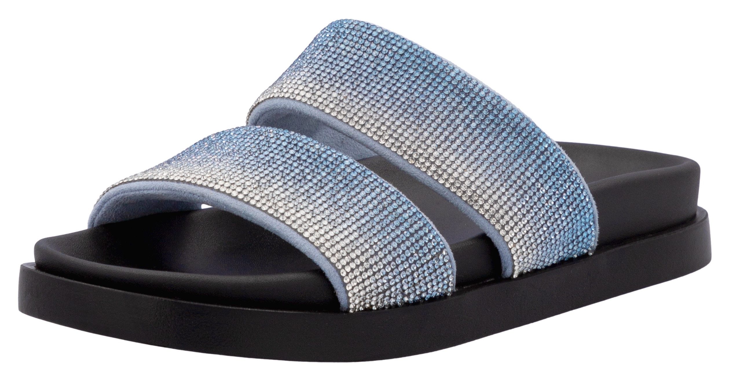 RIEKER Sport Slippers , zomer schoen, strand schoen, slippers, poolslides in glitter-look