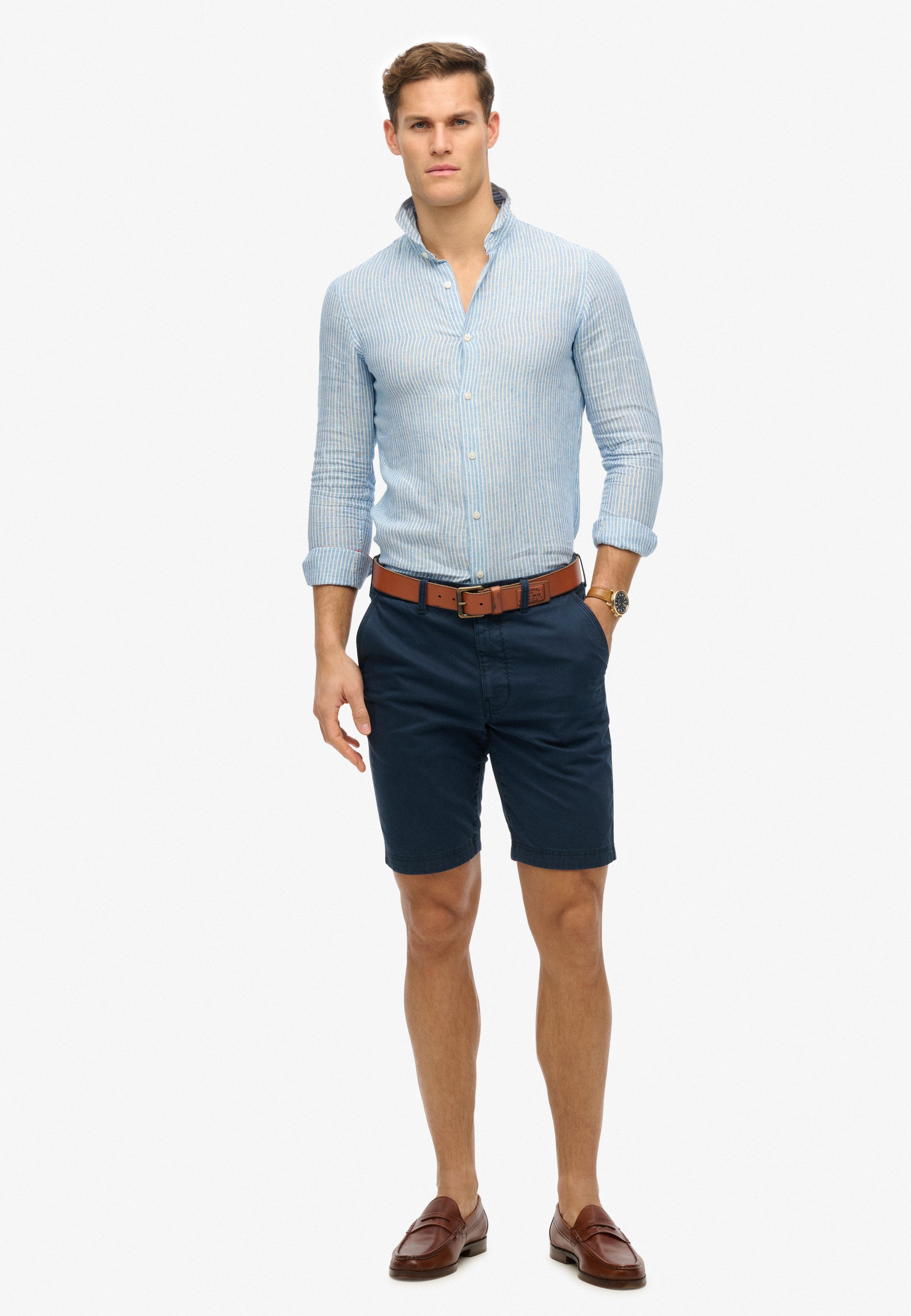 Superdry Overhemd met lange mouwen VACATION L/S LINEN SHIRT