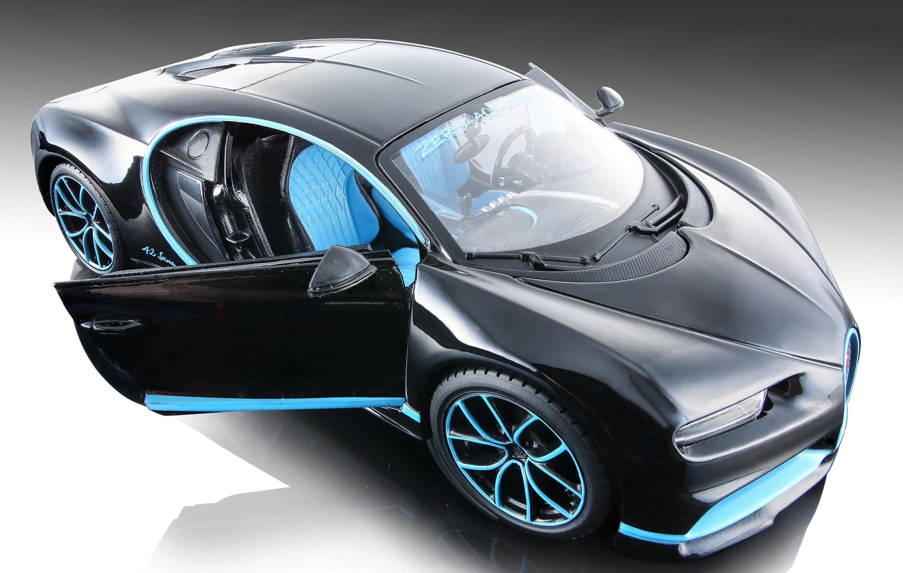 Maisto® Auto op schaal Bugatti Chiron, 1:24, zwart