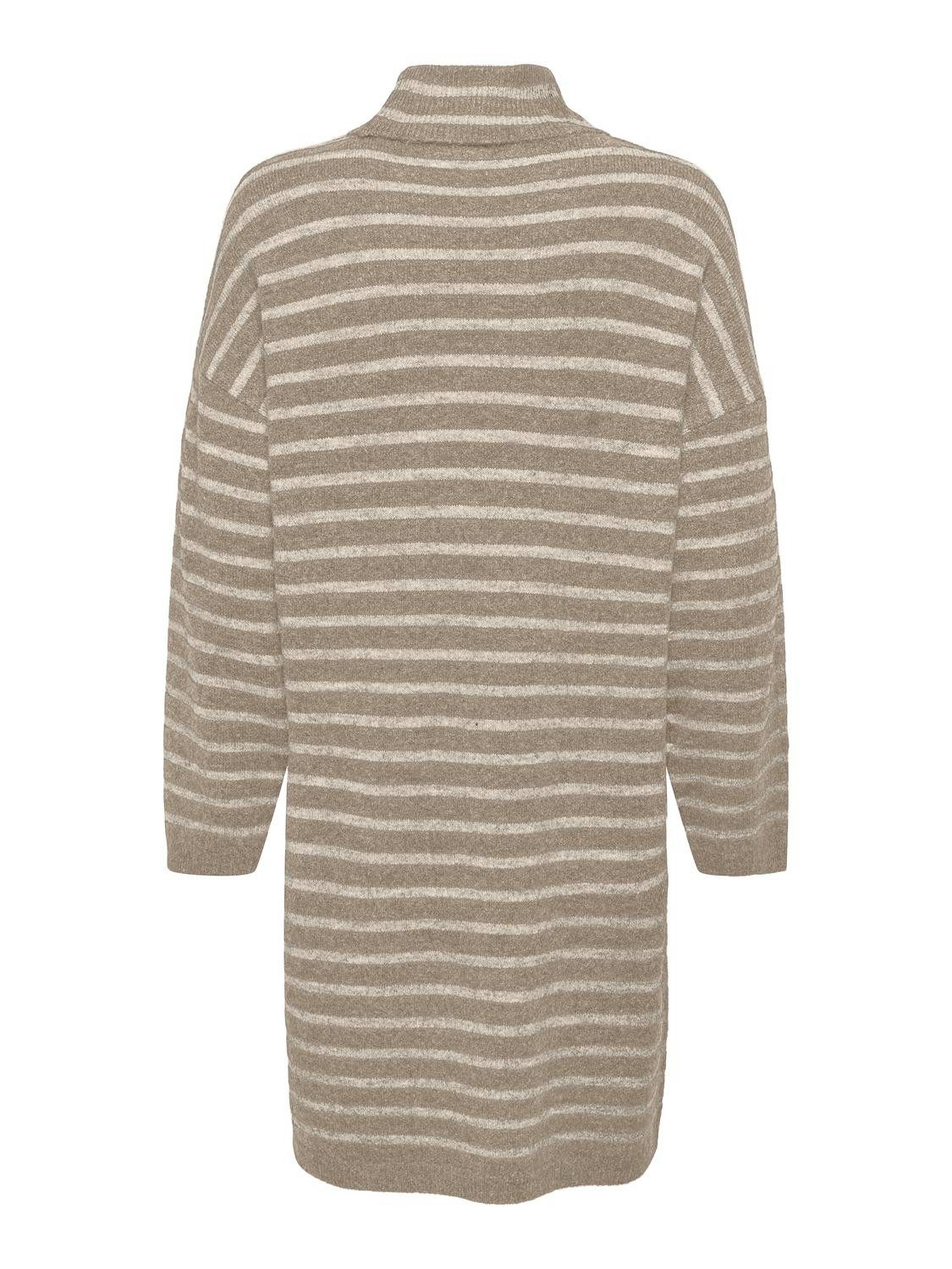 Only Gebreide jurk ONLTALIO LS STRIPE ROLLNECK DRESS BF KNT