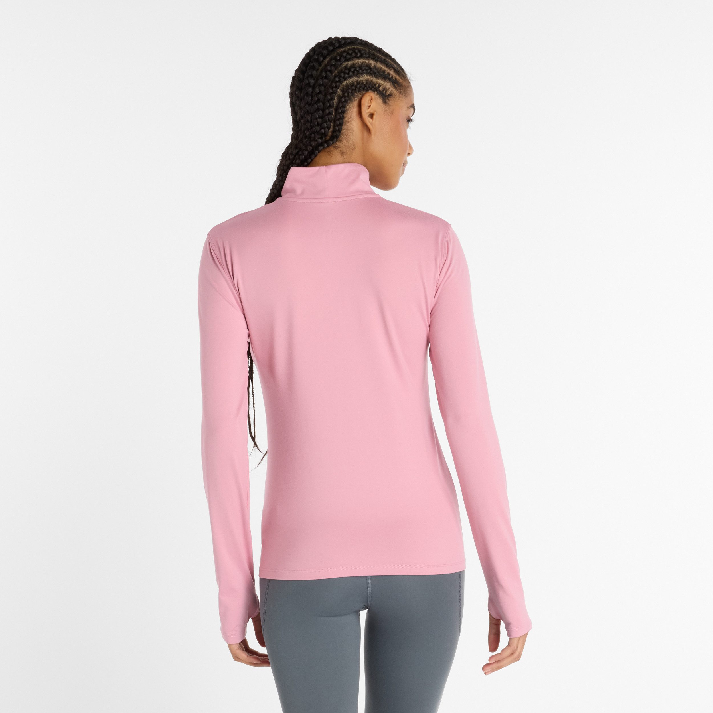 New Balance Runningshirt Sport Essentialspace Dye Quarter Zip PINK TAFFY